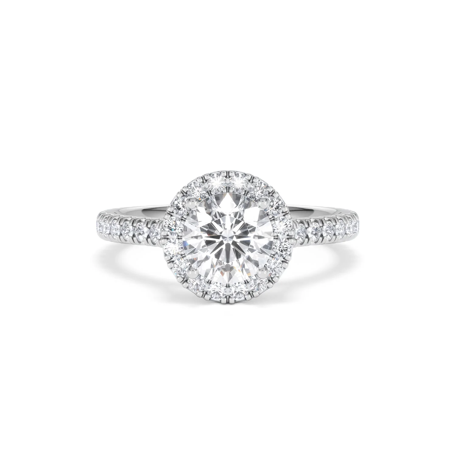Reina Lab Diamond Halo Engagement Ring in Platinum 1.80ct F/VS1 - Image 8