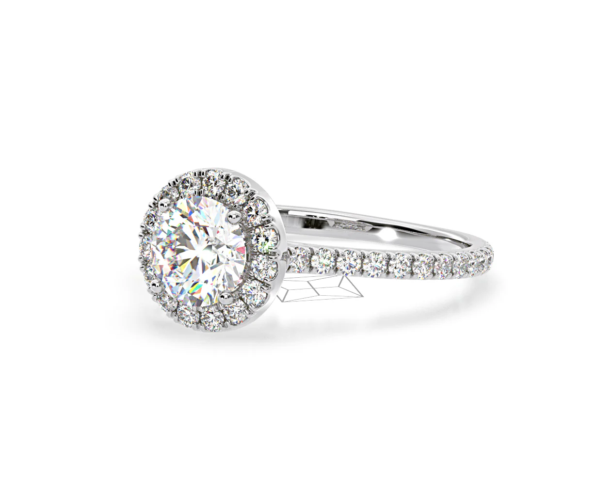 Reina Lab Diamond Halo Engagement Ring in Platinum 1.80ct F/VS1 - Image 95