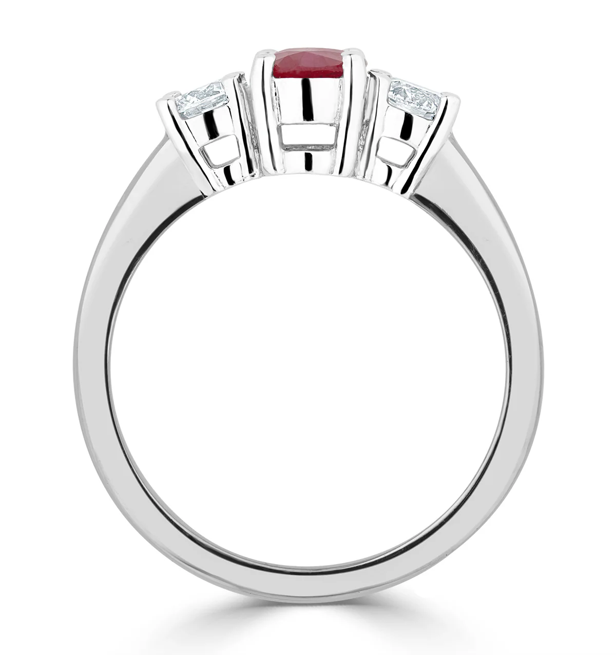 Ruby 1.15ct And Diamond 0.50ct Platinum Ring - Image 3