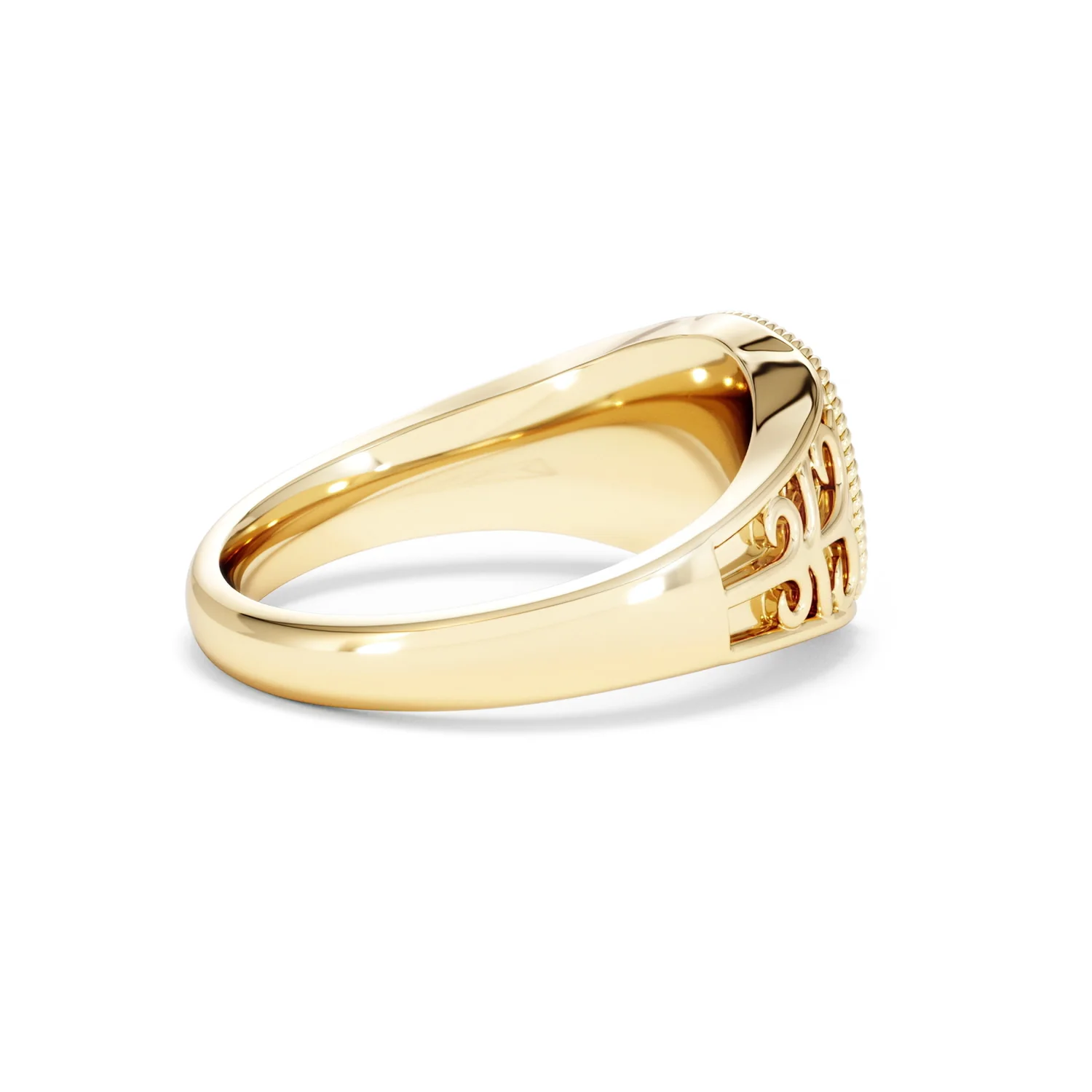 Sagittarius Zodiac 0.01ct Lab Diamond Signet Ring in 18K Gold Vermeil - Image 33