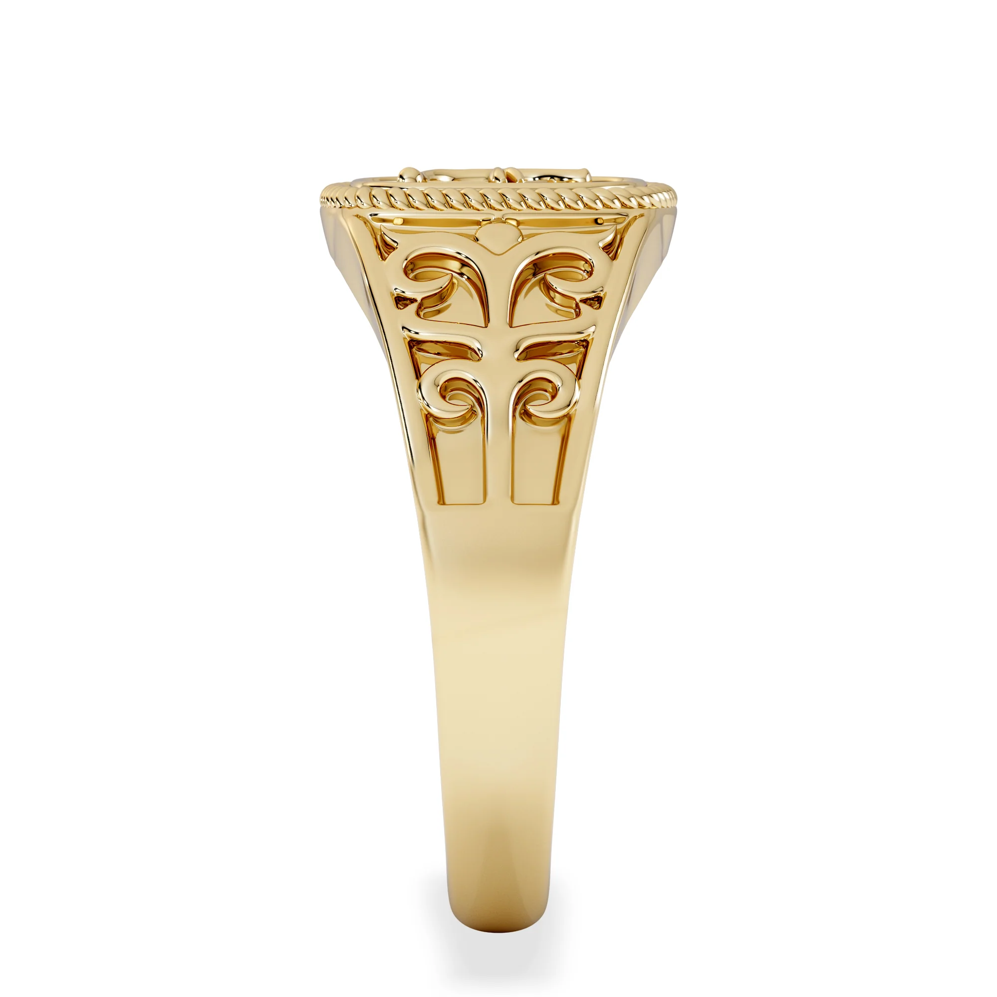 Sagittarius Zodiac 0.01ct Lab Diamond Signet Ring in 18K Gold Vermeil - Image 5