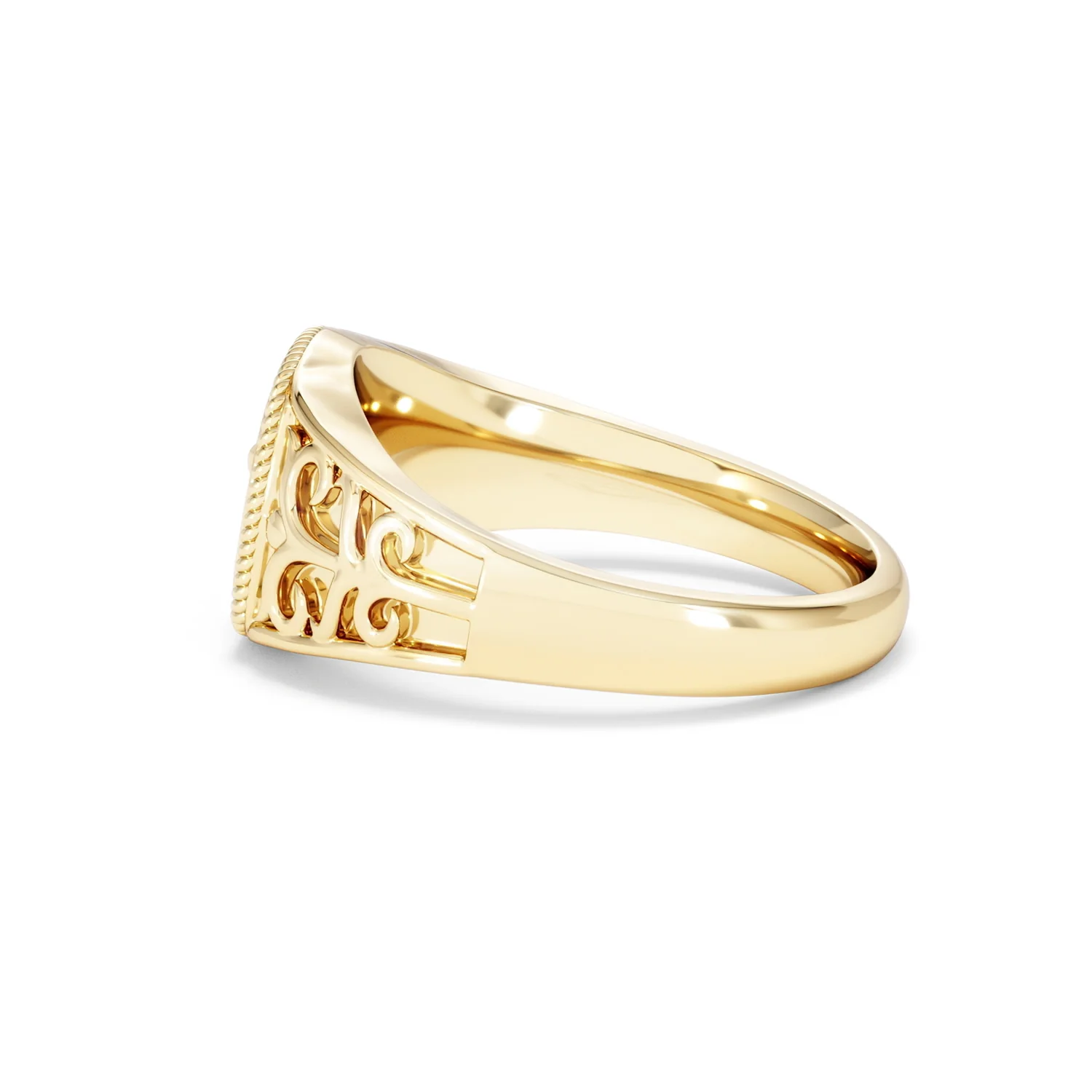 Scorpio Zodiac 0.01ct Lab Diamond Signet Ring in 18K Gold Vermeil - Image 65