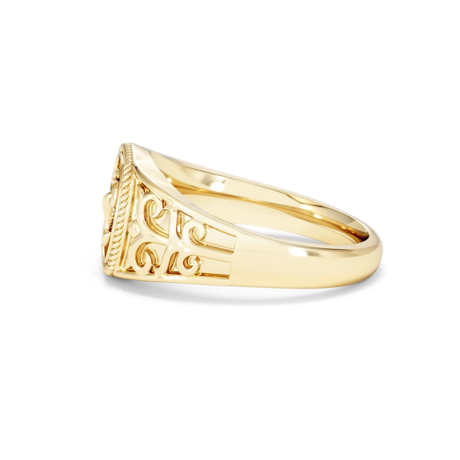 Scorpio Zodiac 0.01ct Lab Diamond Signet Ring in 18K Gold Vermeil - Image 68