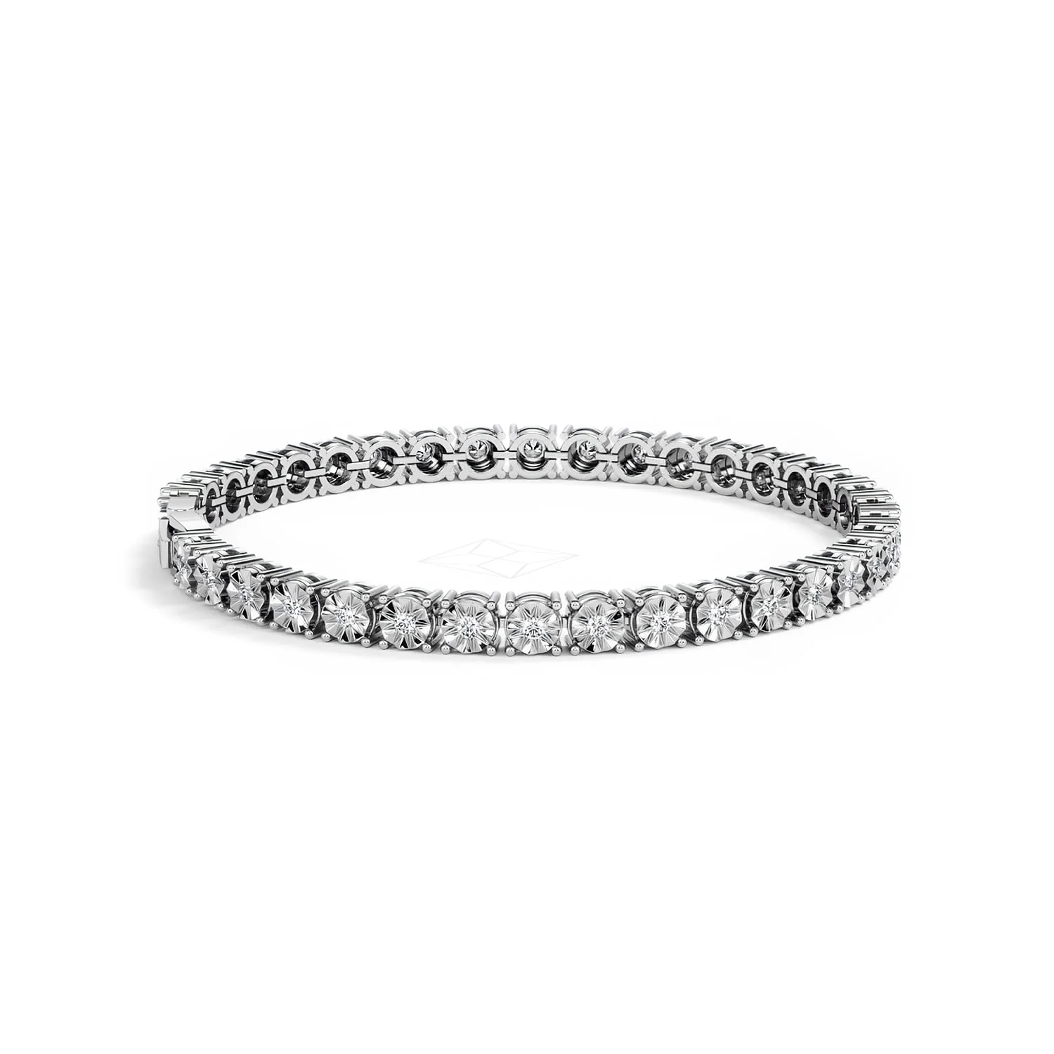 Brilliance Lab Silver Diamond Set 1.00ct Tennis Bracelet - Image 31