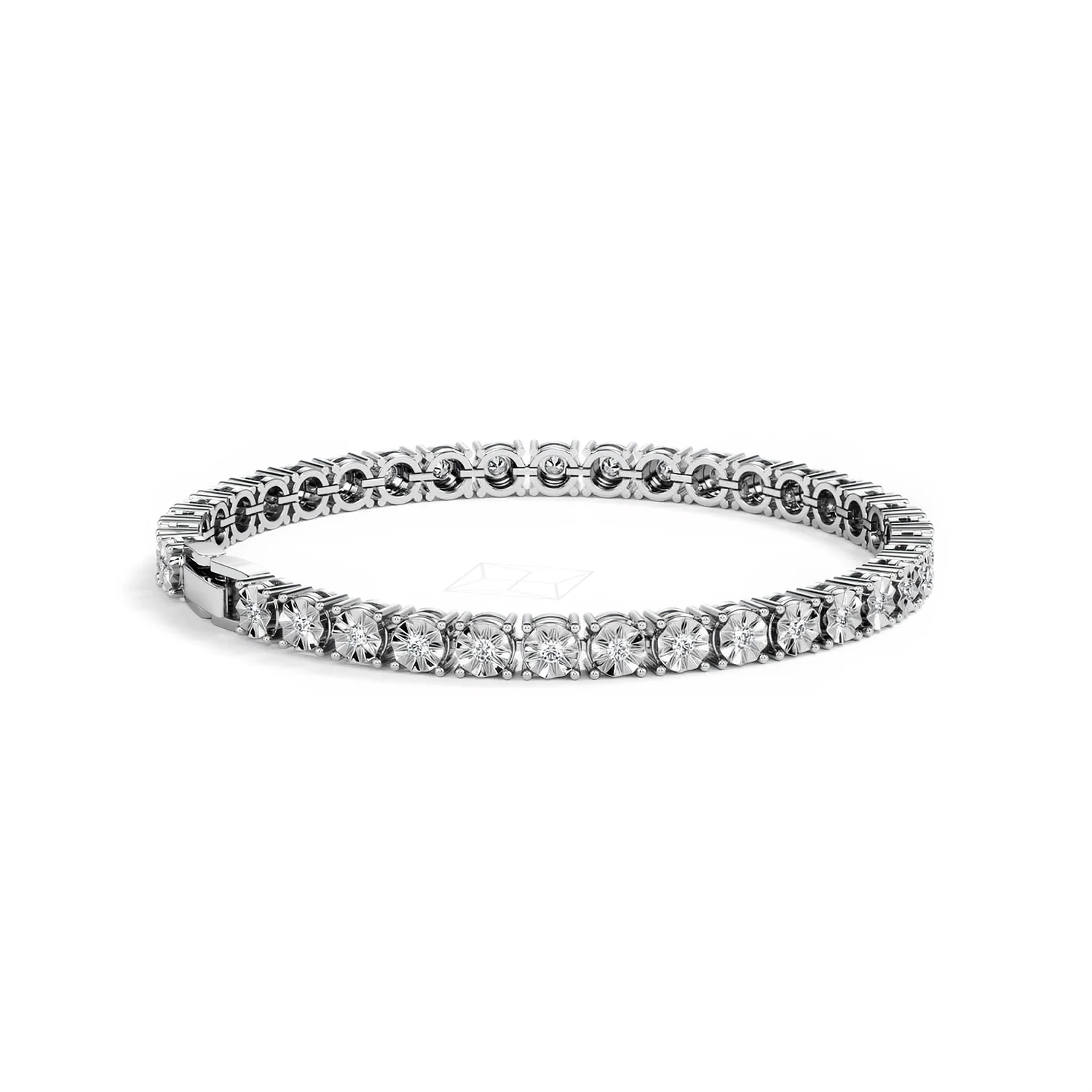 Brilliance Lab Silver Diamond Set 1.00ct Tennis Bracelet - Image 35