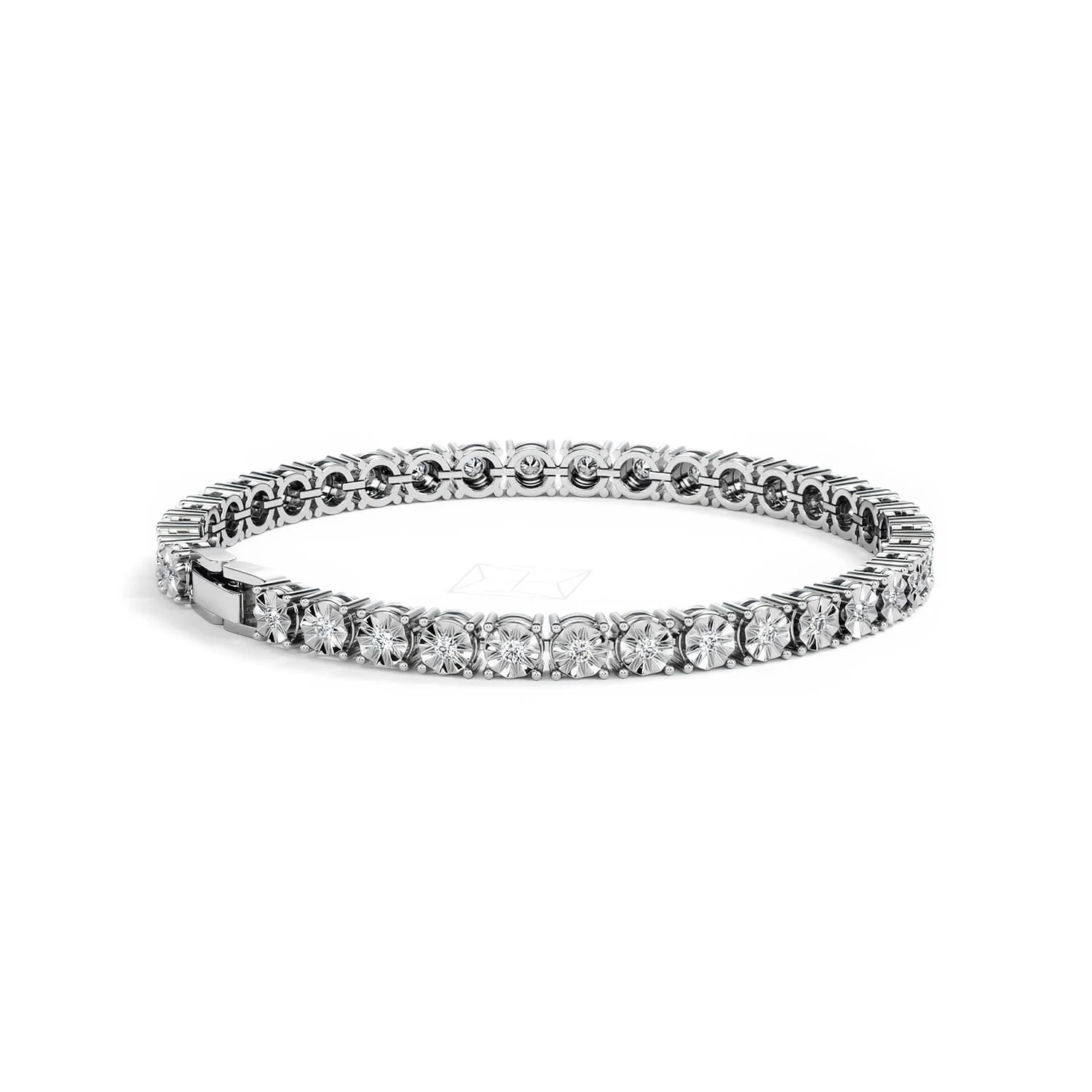 Brilliance Lab Silver Diamond Set 1.00ct Tennis Bracelet - Image 36