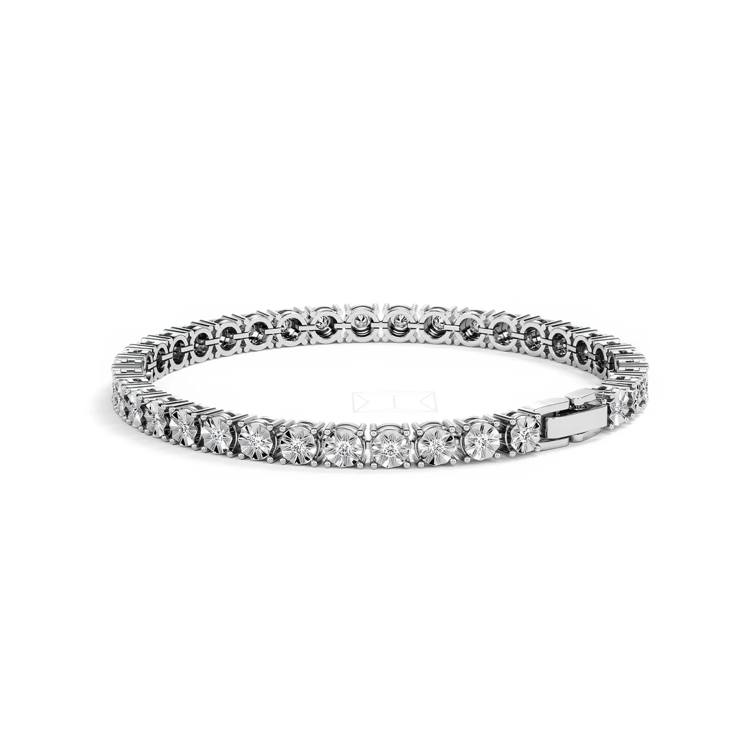 Brilliance Lab Silver Diamond Set 1.00ct Tennis Bracelet - Image 59