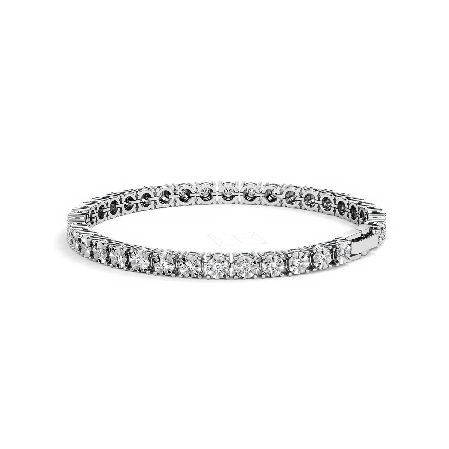 Brilliance Lab Silver Diamond Set 1.00ct Tennis Bracelet - Image 62