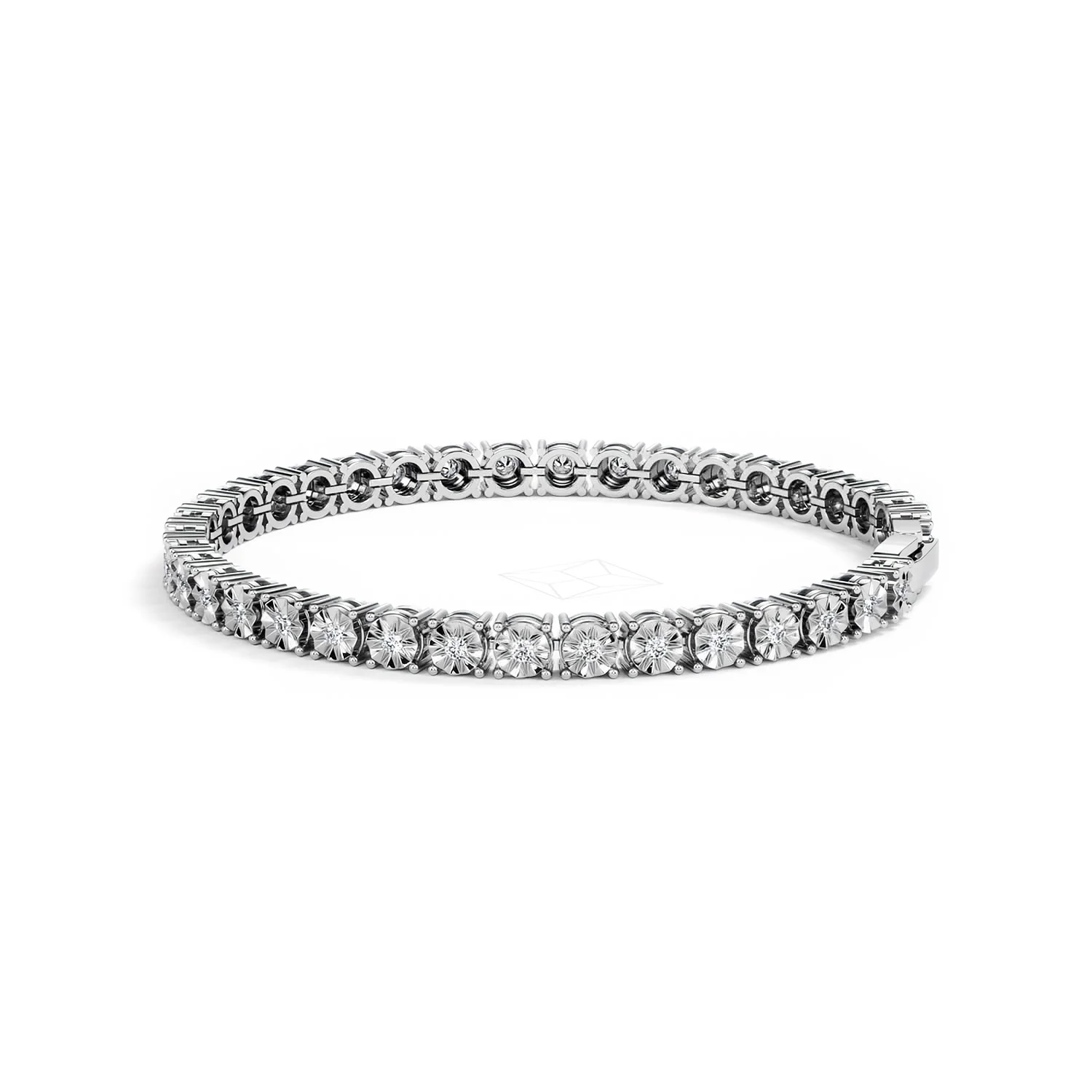 Brilliance Lab Silver Diamond Set 1.00ct Tennis Bracelet - Image 66