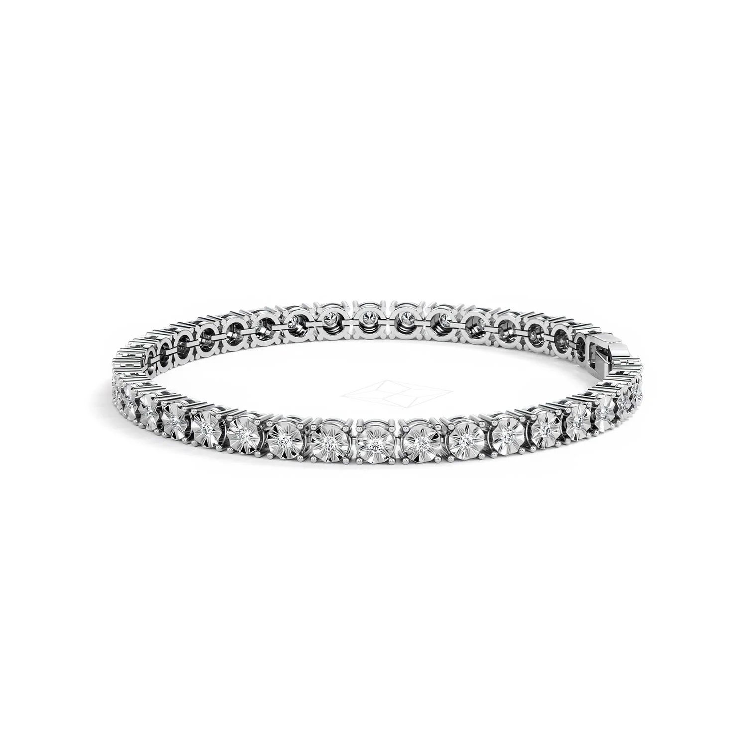 Brilliance Lab Silver Diamond Set 1.00ct Tennis Bracelet - Image 71