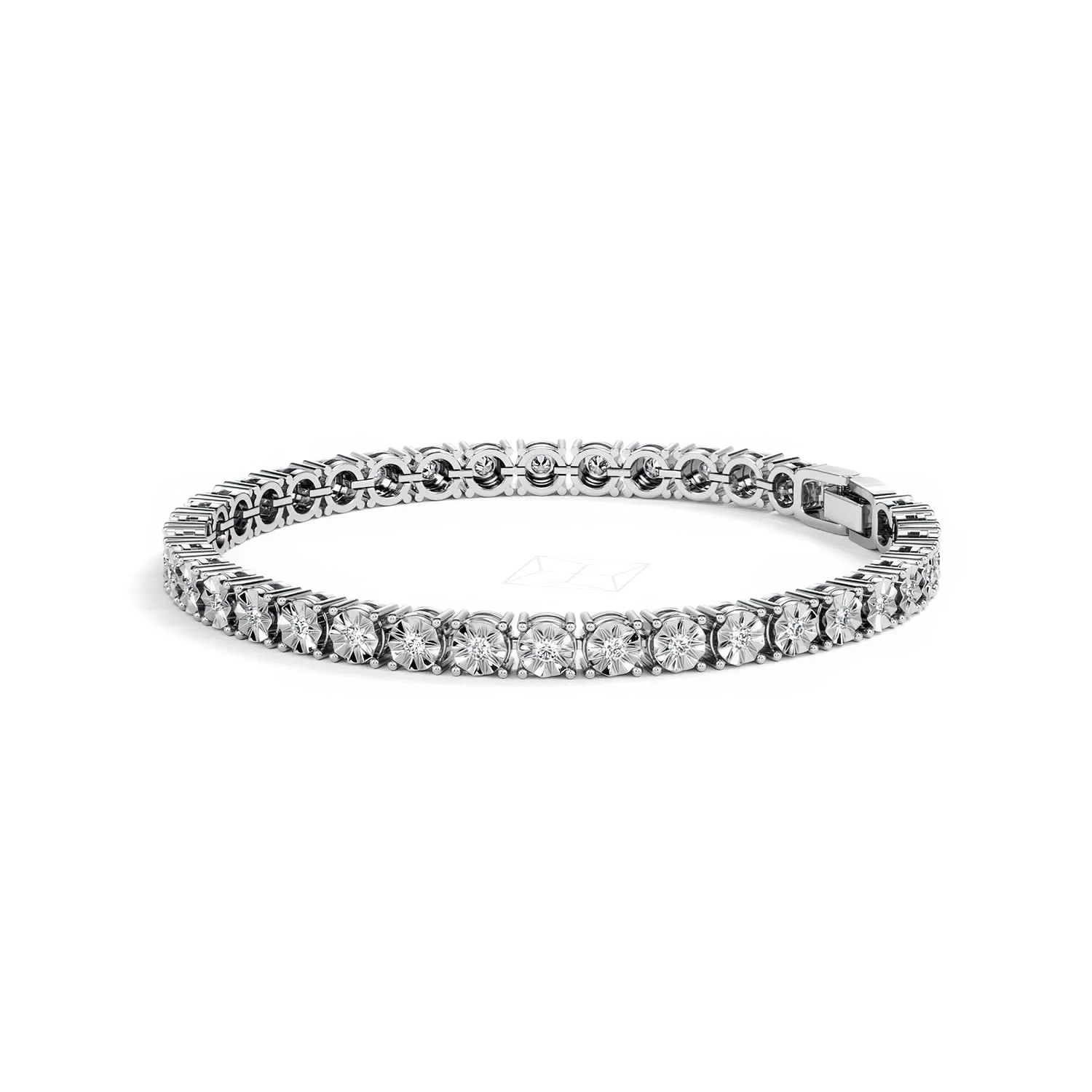 Brilliance Lab Silver Diamond Set 1.00ct Tennis Bracelet - Image 75