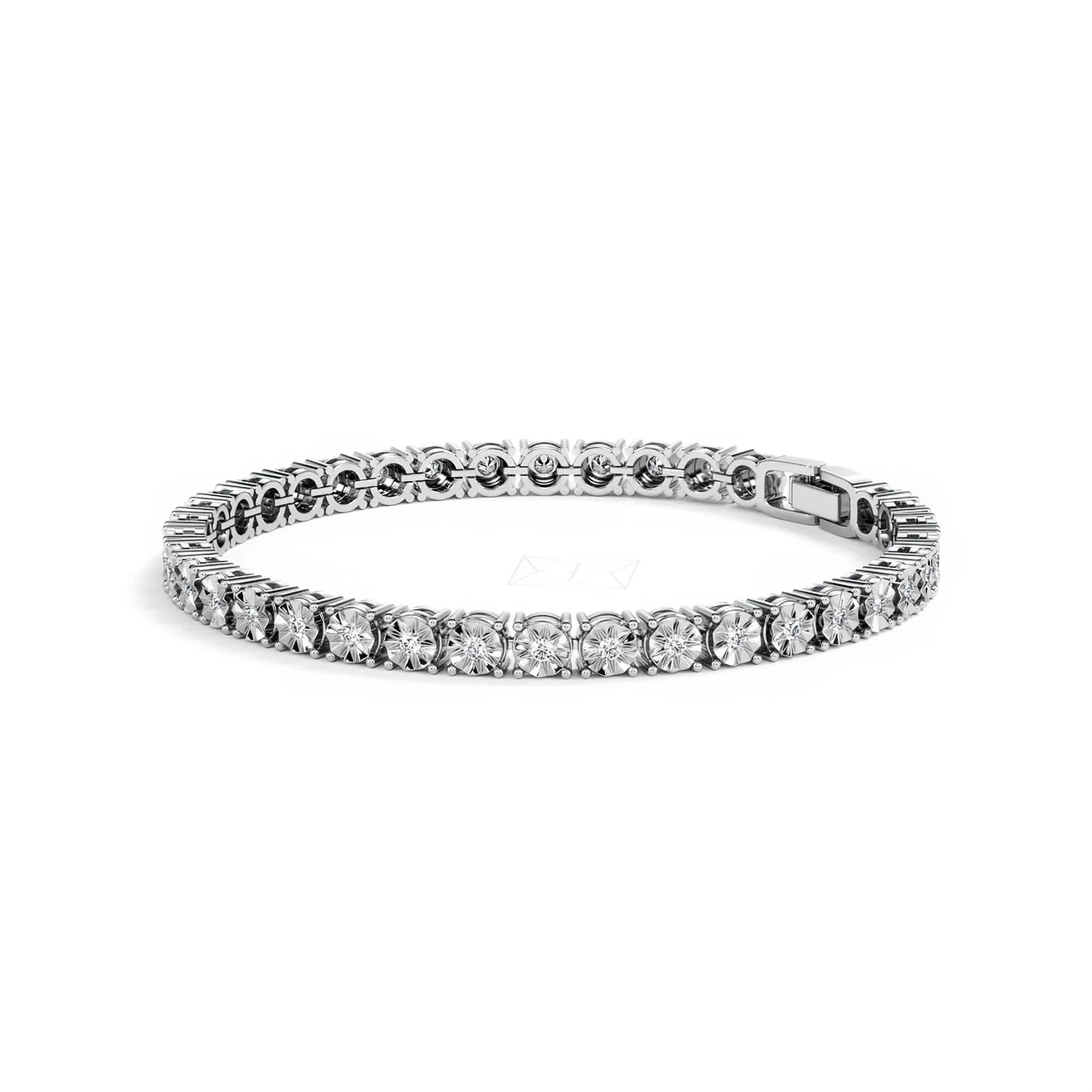 Brilliance Lab Silver Diamond Set 1.00ct Tennis Bracelet - Image 77
