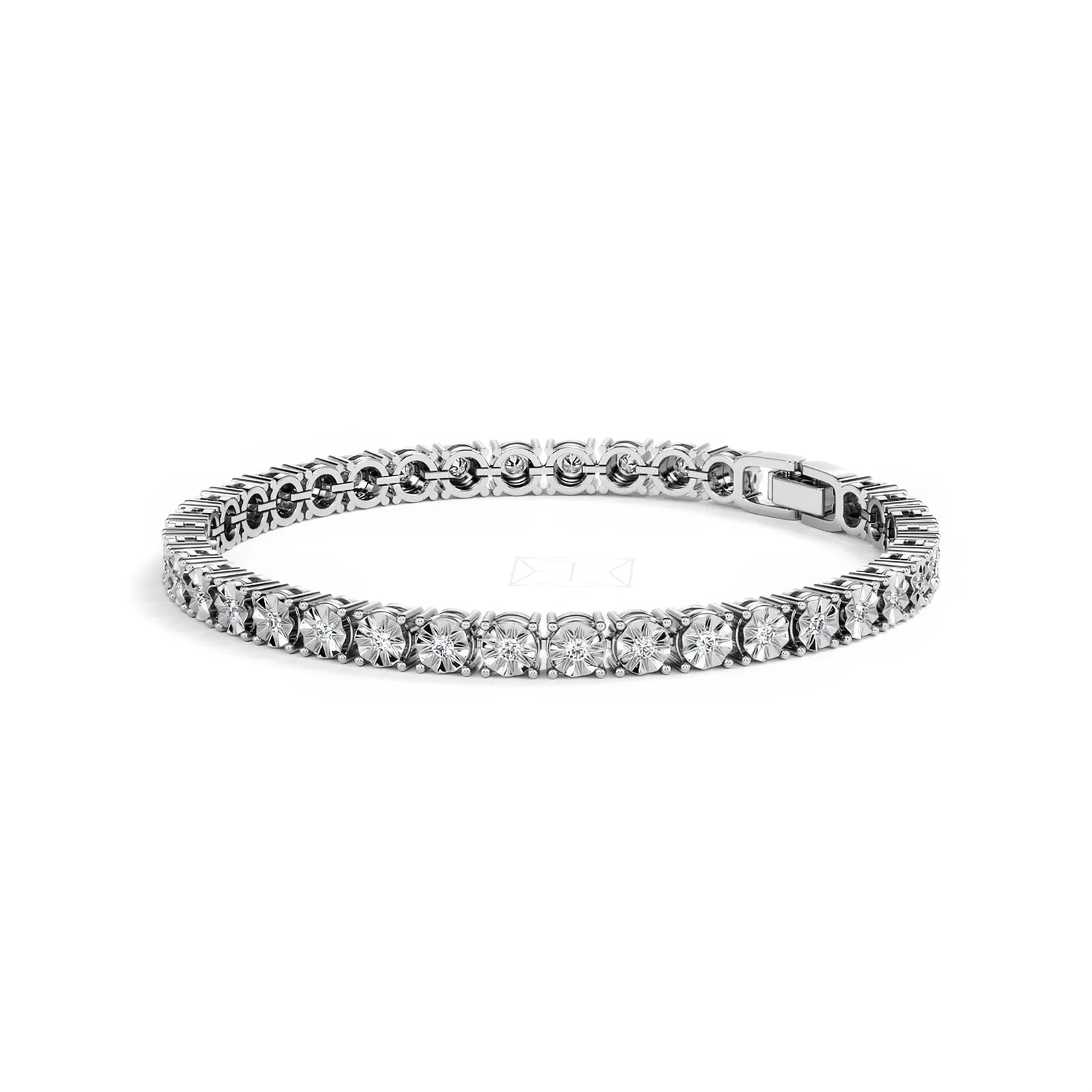 Brilliance Lab Silver Diamond Set 1.00ct Tennis Bracelet - Image 78