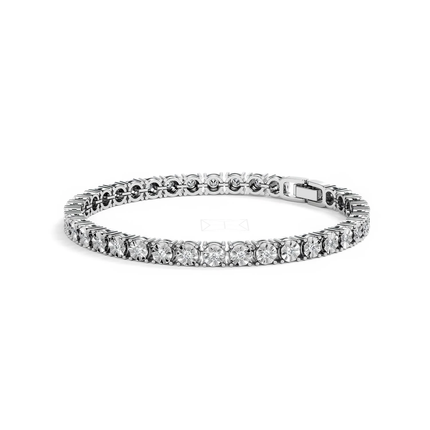 Brilliance Lab Silver Diamond Set 1.00ct Tennis Bracelet - Image 79