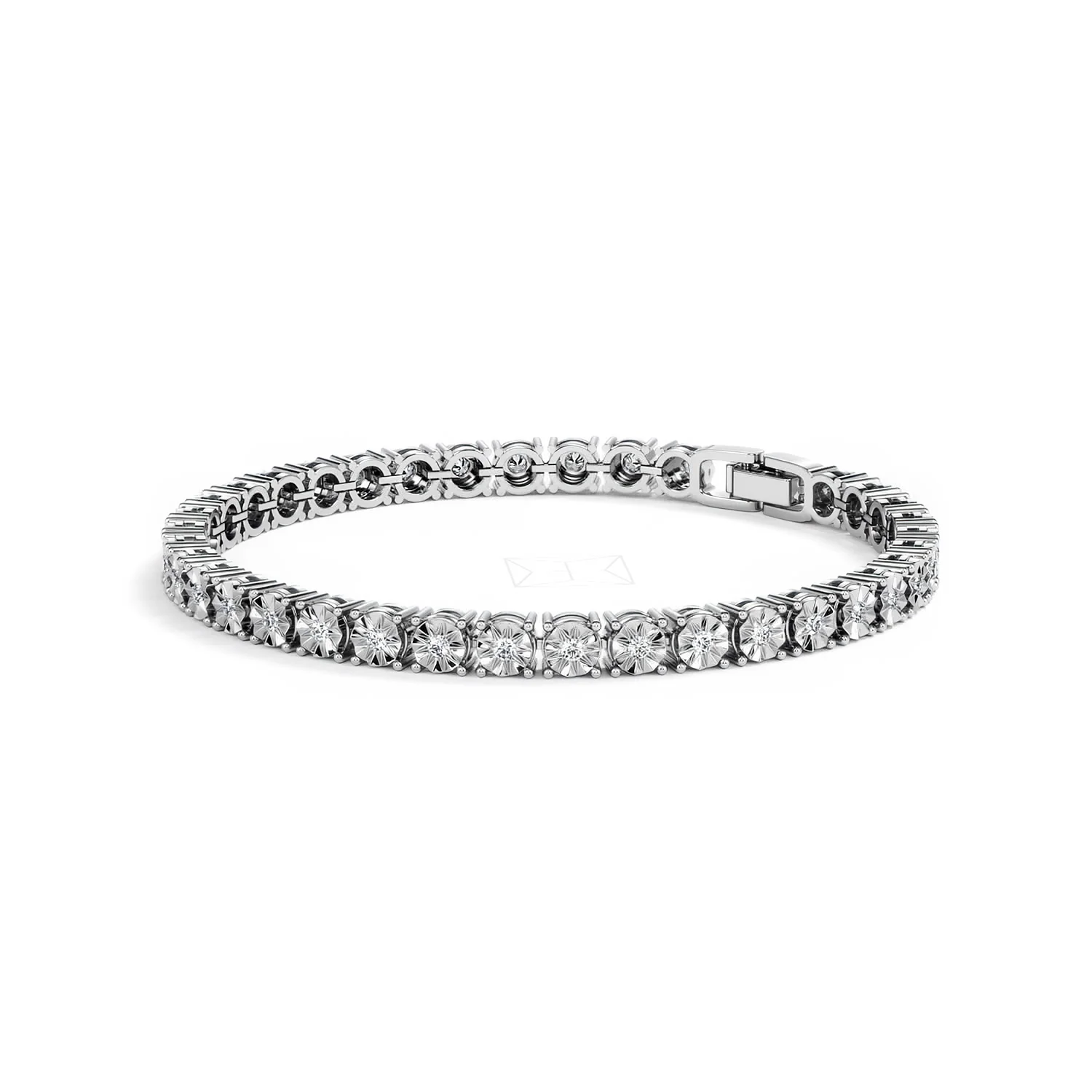 Brilliance Lab Silver Diamond Set 1.00ct Tennis Bracelet - Image 80