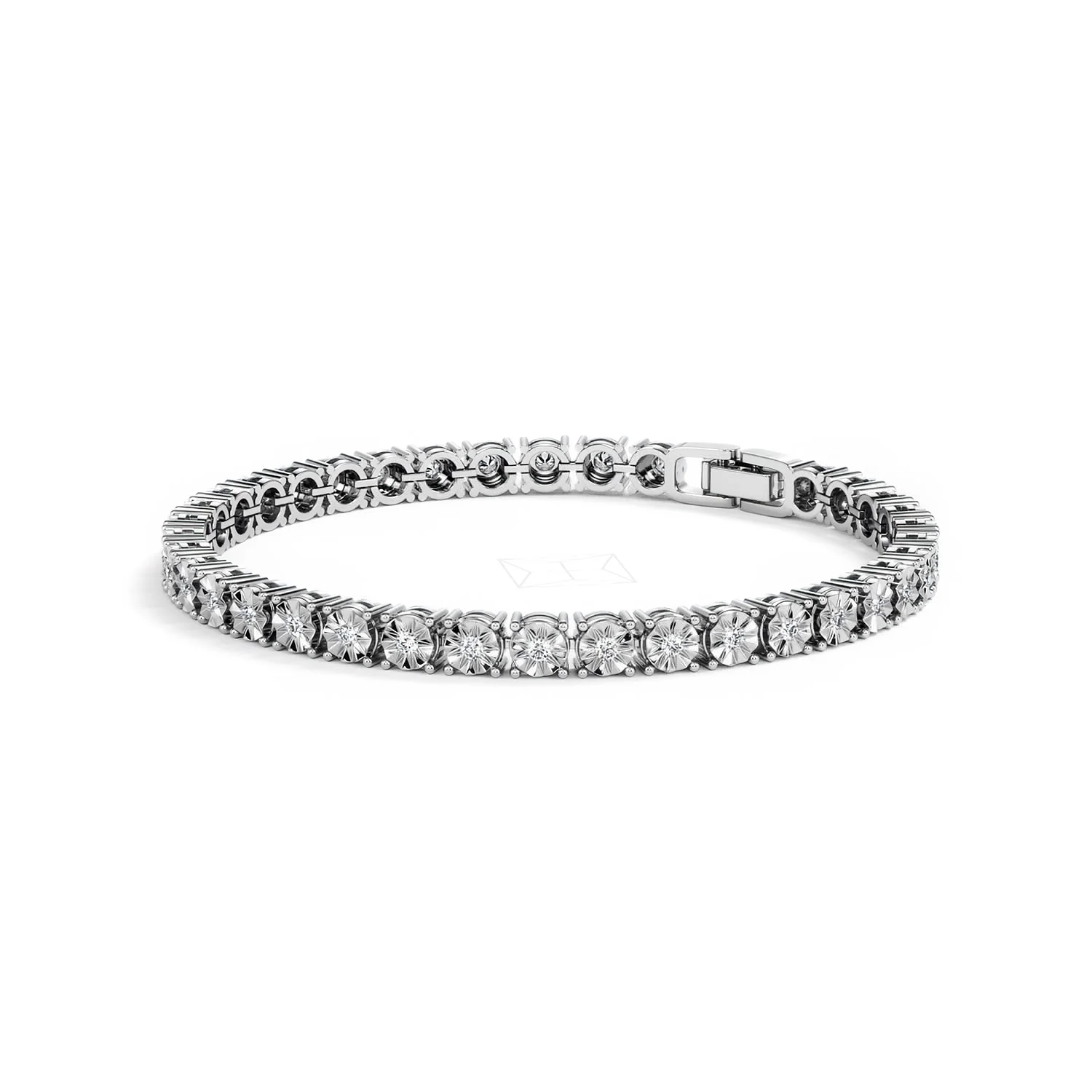 Brilliance Lab Silver Diamond Set 1.00ct Tennis Bracelet - Image 81