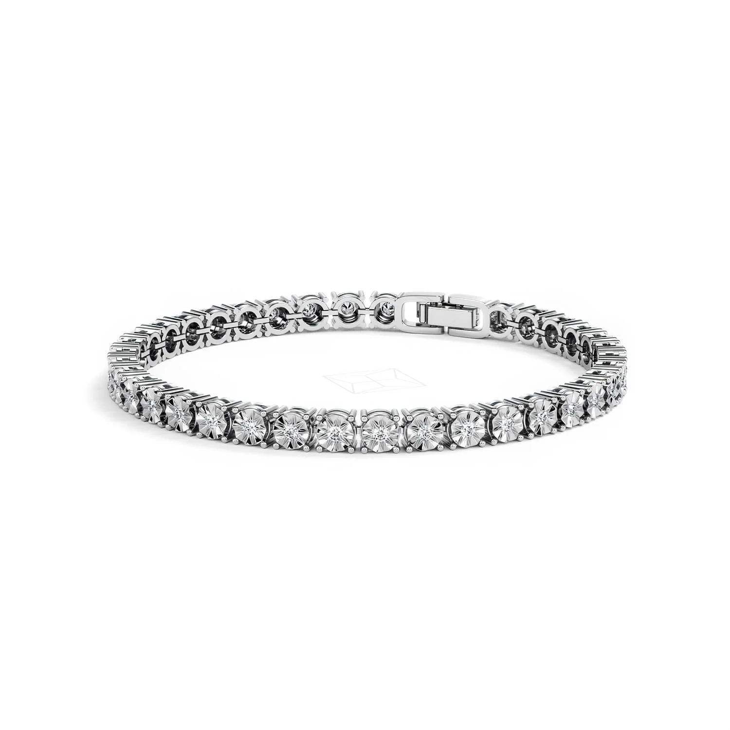 Brilliance Lab Silver Diamond Set 1.00ct Tennis Bracelet - Image 84