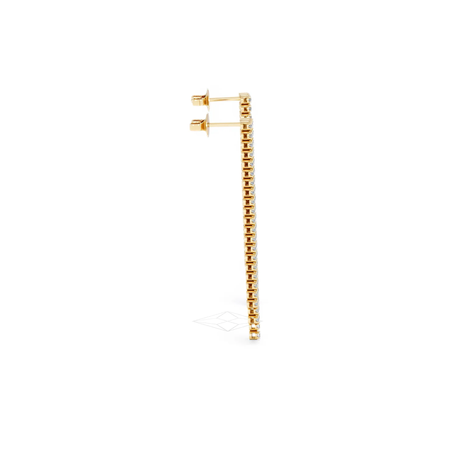 Soirée 1.75ct Round Cut Lab Diamond Drop Earrings in 18K Yellow Gold - Image 29