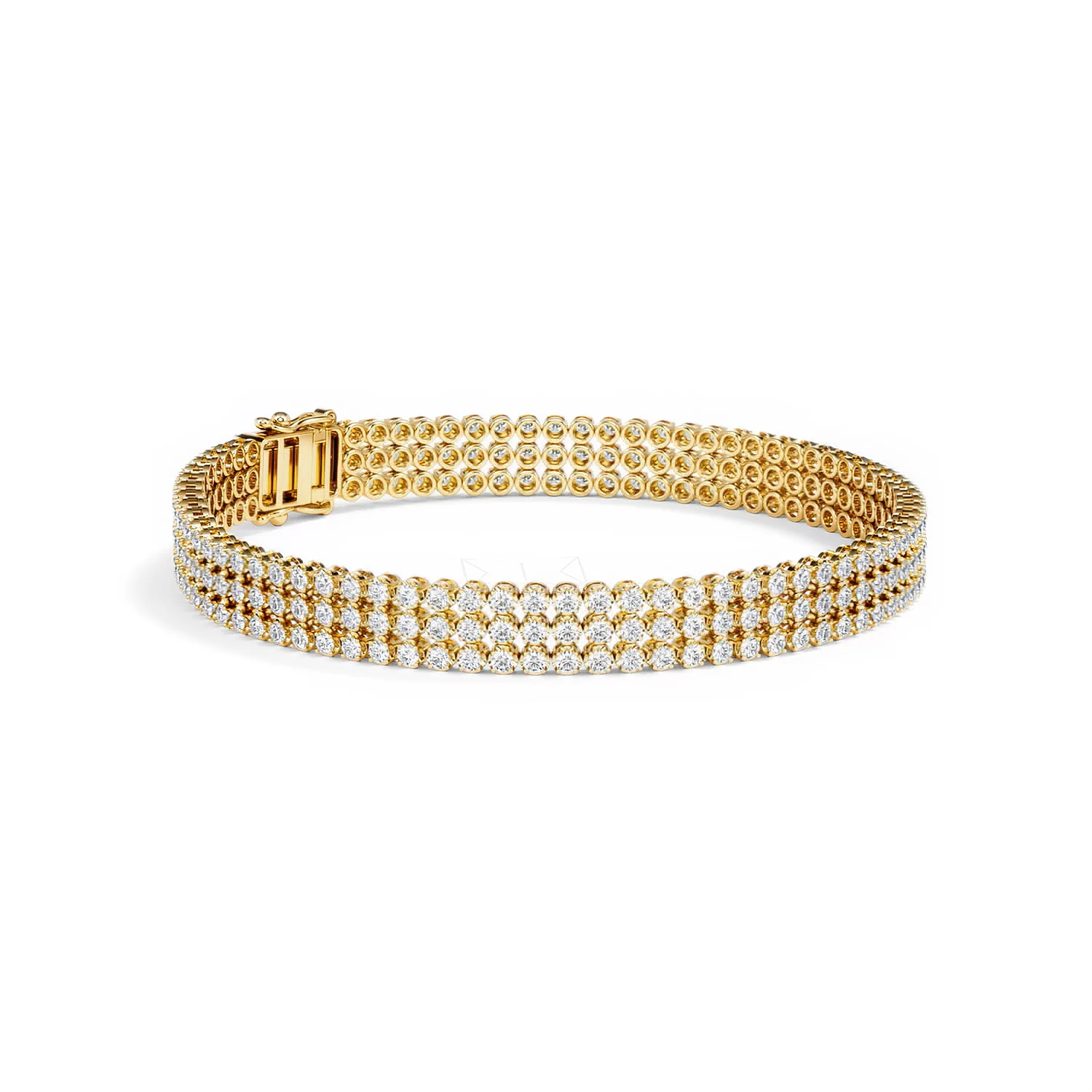 Soirée 4.15ct Round Cut Lab Diamond Tennis Bracelet in 18K Yellow Gold - Image 20