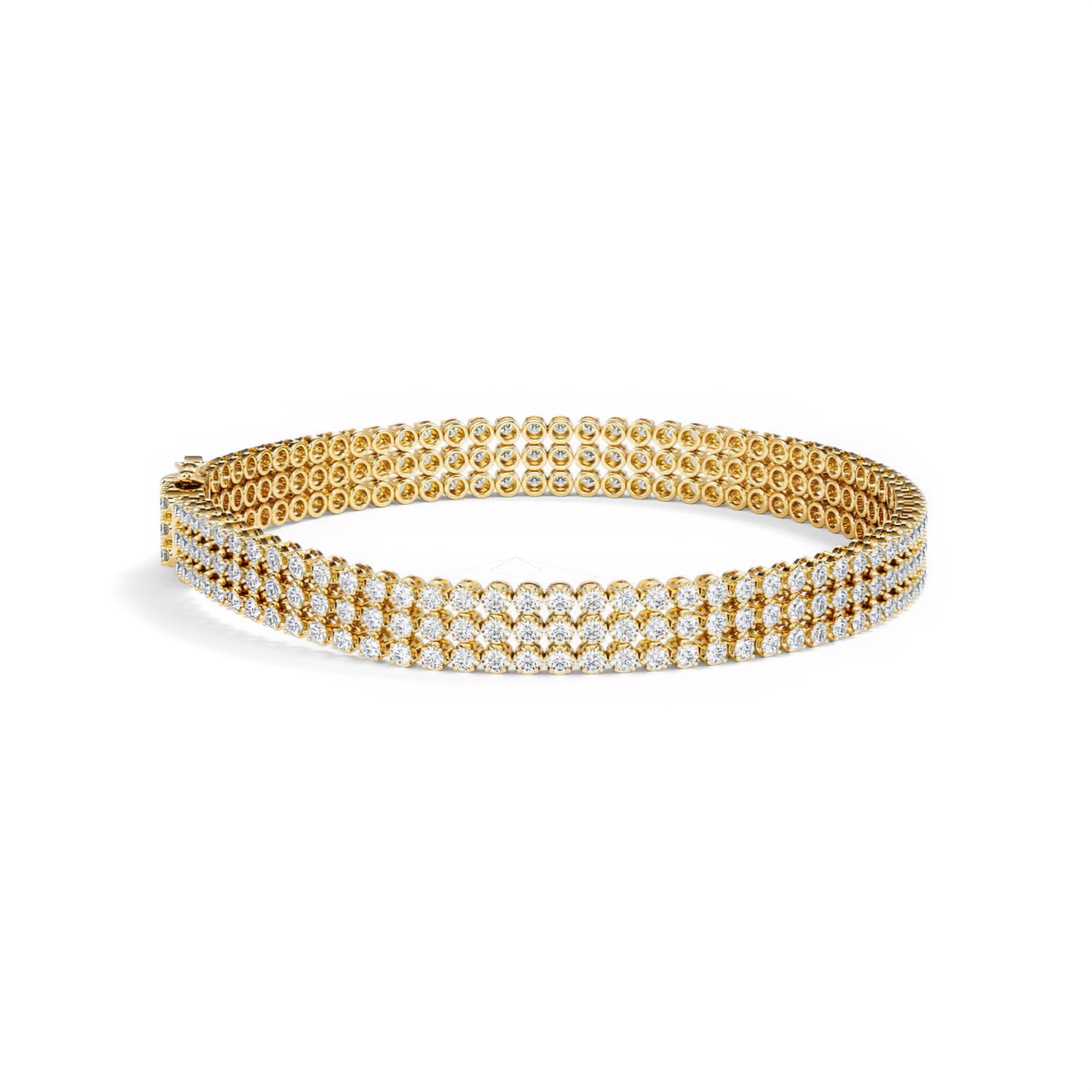 Soirée 4.15ct Round Cut Lab Diamond Tennis Bracelet in 18K Yellow Gold - Image 29