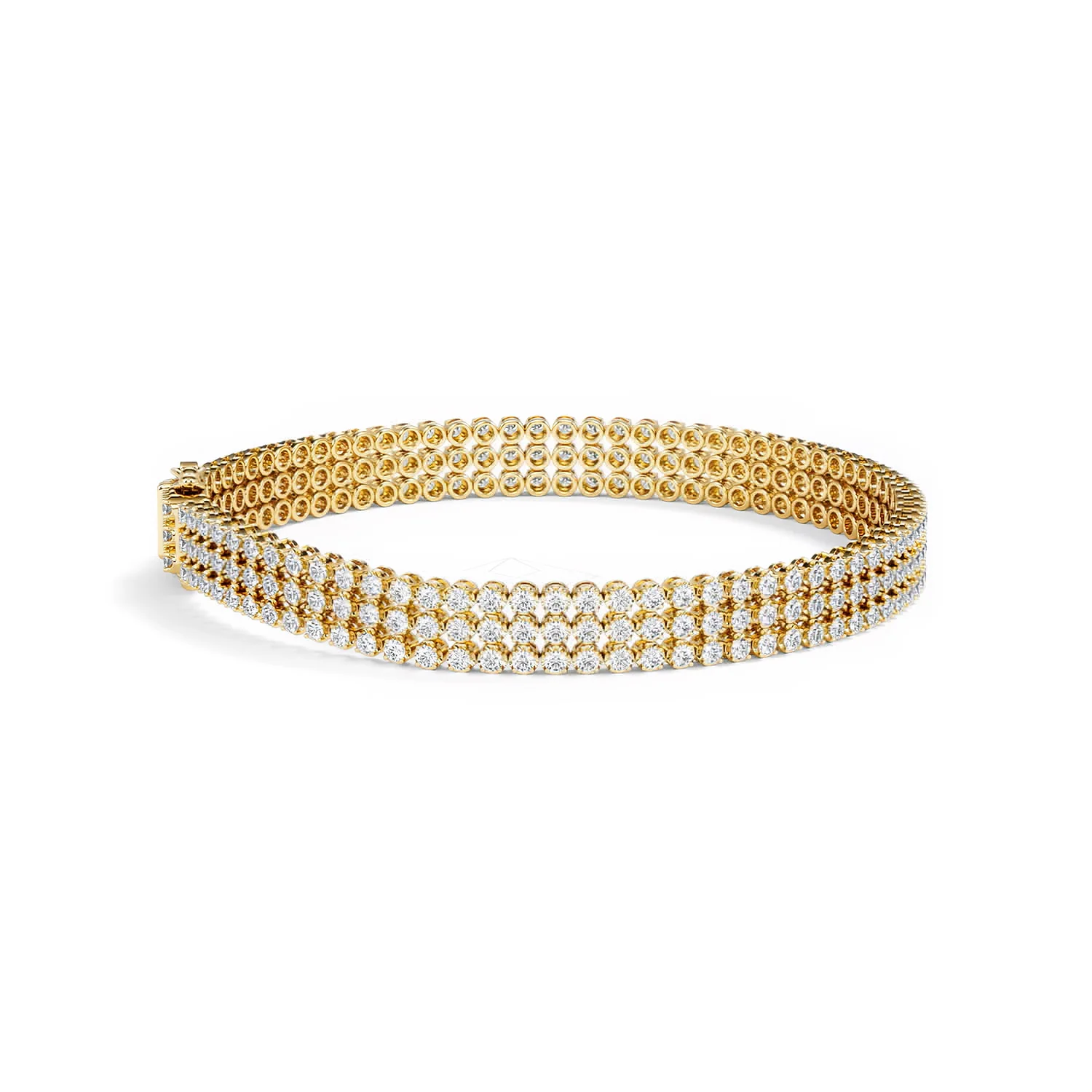 Soirée 4.15ct Round Cut Lab Diamond Tennis Bracelet in 18K Yellow Gold - Image 30