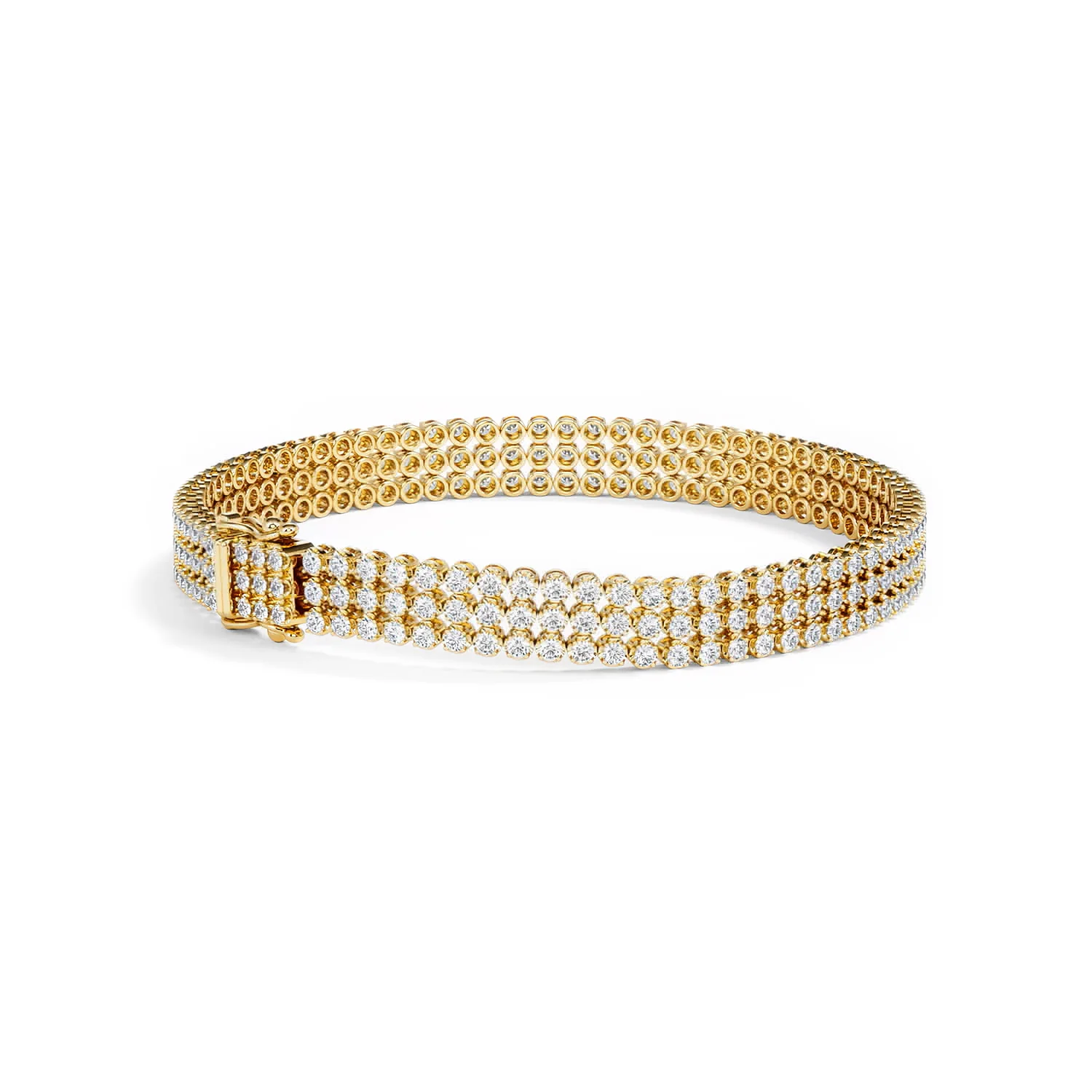 Soirée 4.15ct Round Cut Lab Diamond Tennis Bracelet in 18K Yellow Gold - Image 38