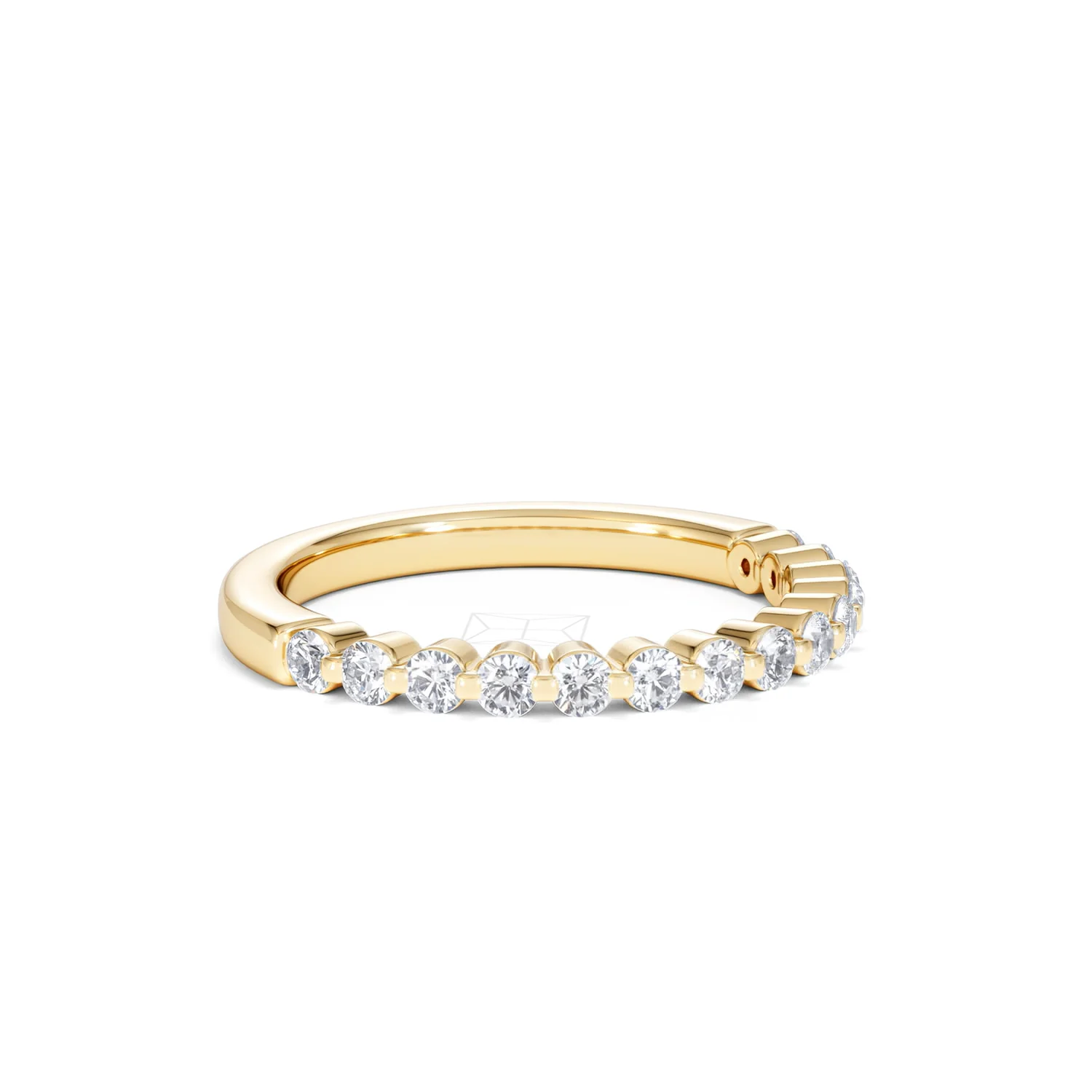 Solstice 0.35ct Lab Diamond Half Eternity Ring F/VS in 9k Gold - Image 19