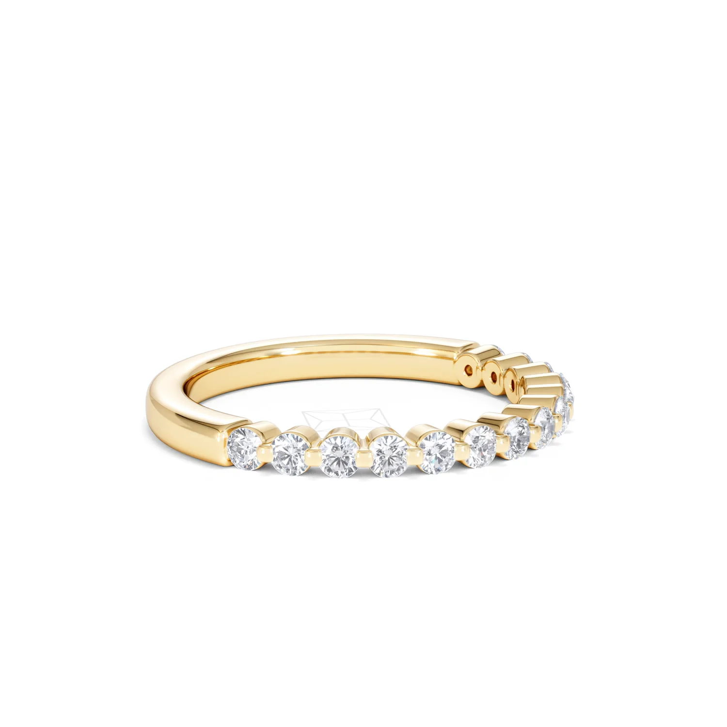 Solstice 0.35ct Lab Diamond Half Eternity Ring F/VS in 9k Gold - Image 22