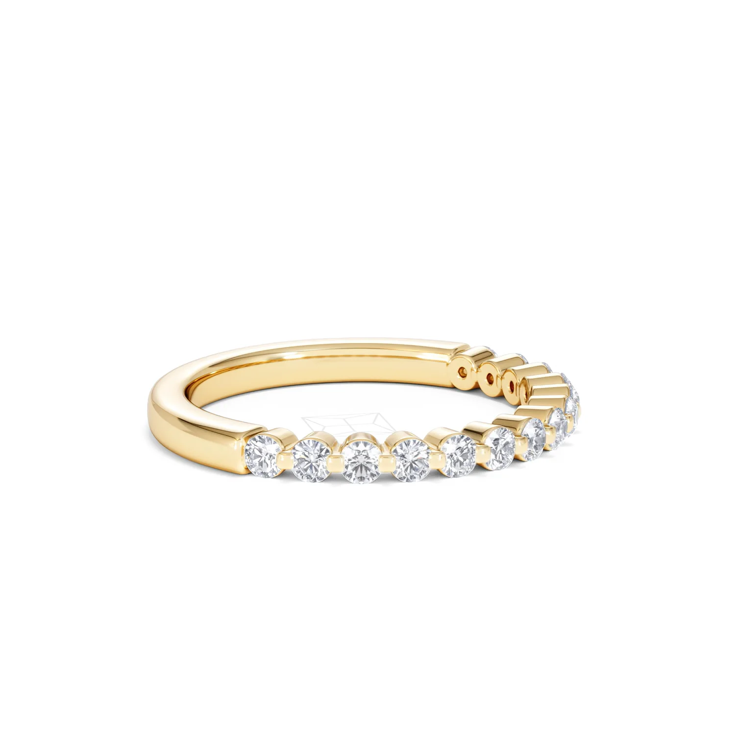 Solstice 0.35ct Lab Diamond Half Eternity Ring F/VS in 9k Gold - Image 23