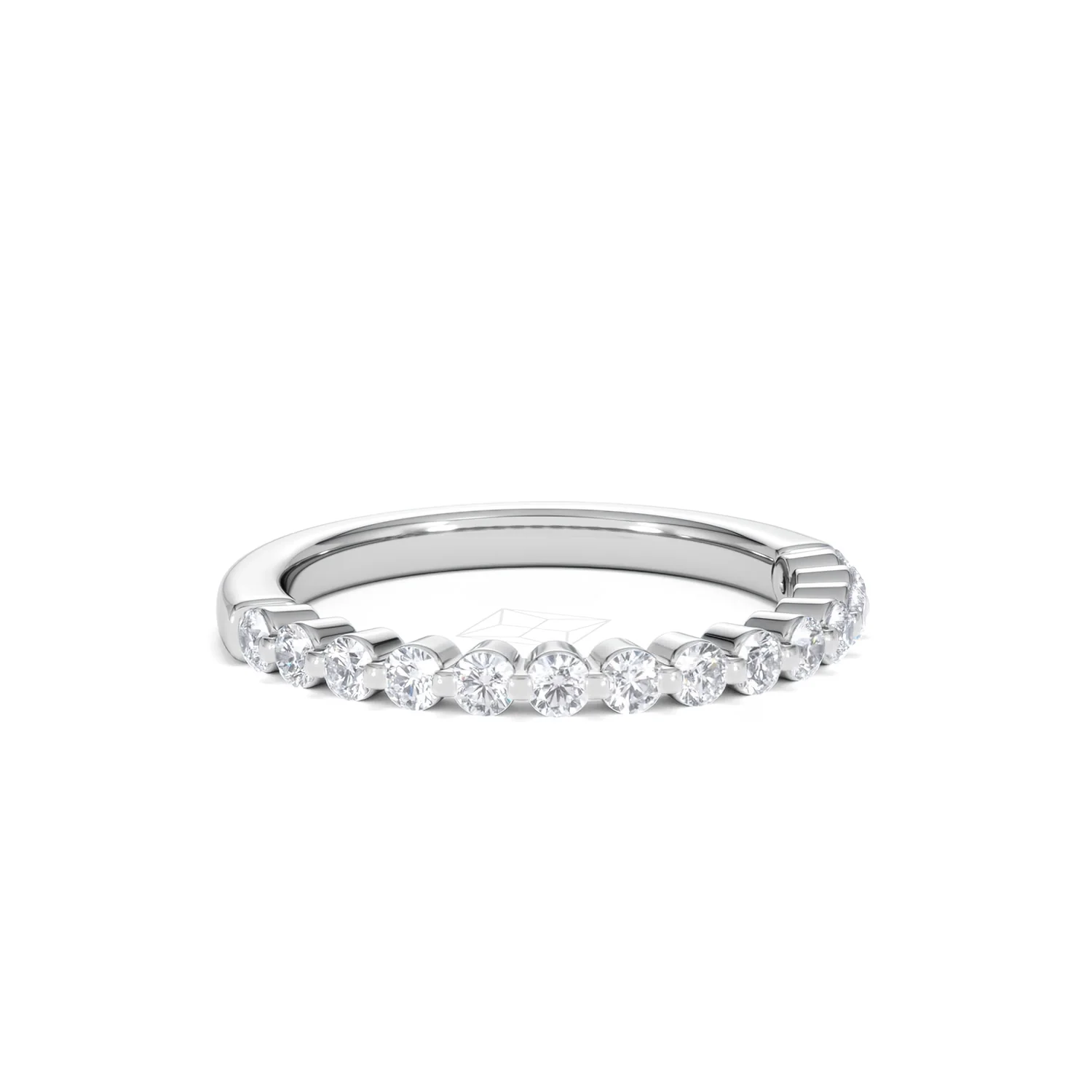 Solstice 0.35ct Lab Diamond Half Eternity Ring F/VS in 9k White Gold - Image 15