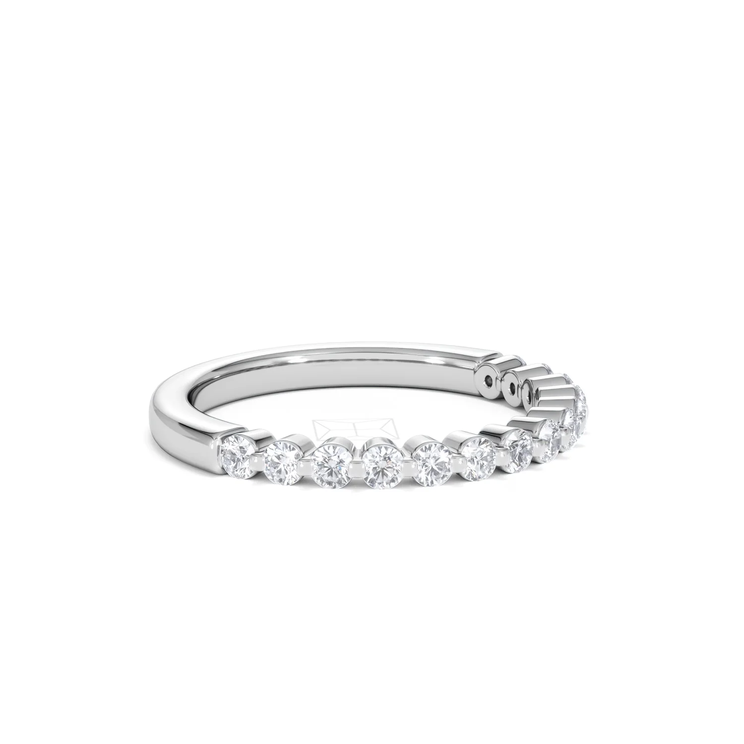 Solstice 0.35ct Lab Diamond Half Eternity Ring F/VS in 9k White Gold - Image 21