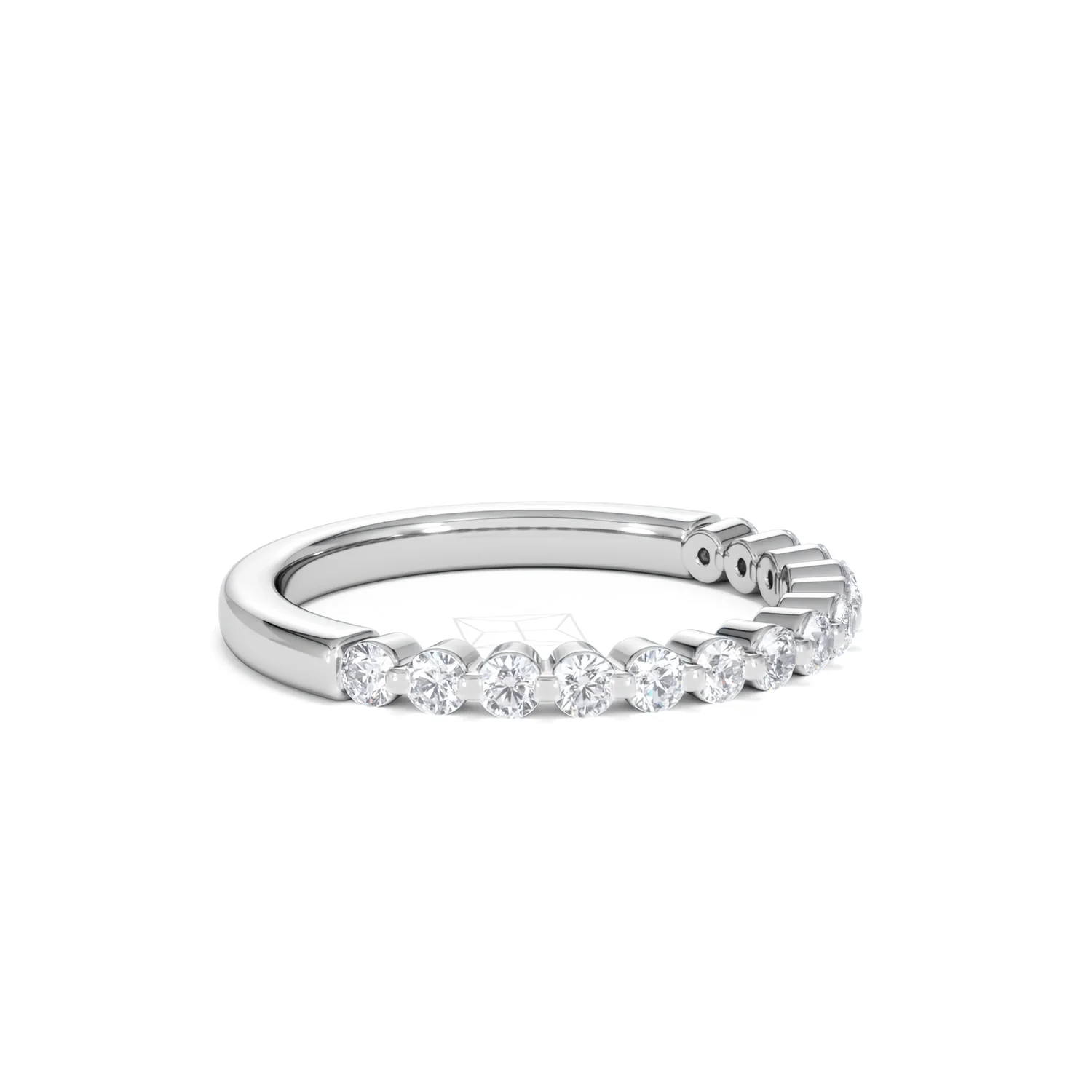 Solstice 0.35ct Lab Diamond Half Eternity Ring F/VS in 9k White Gold - Image 22