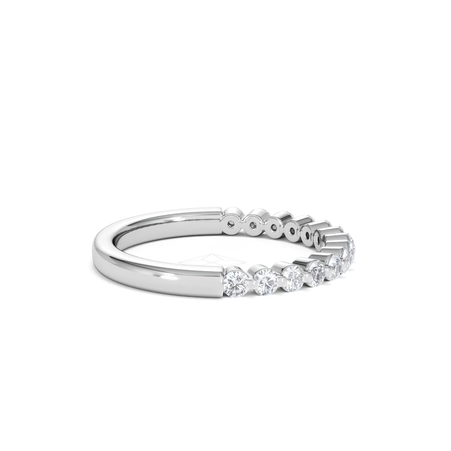 Solstice 0.35ct Lab Diamond Half Eternity Ring F/VS in 9k White Gold - Image 30
