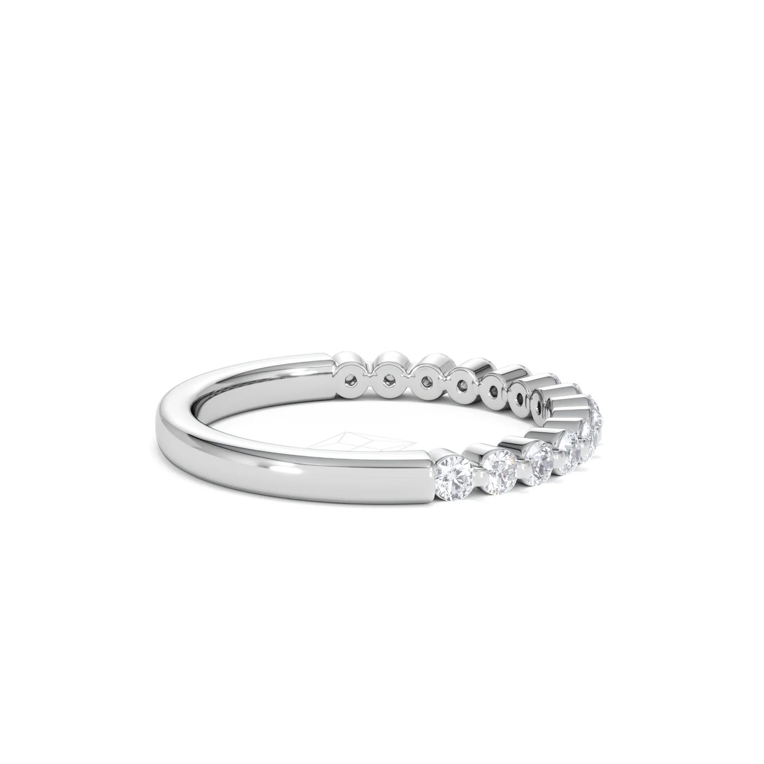 Solstice 0.35ct Lab Diamond Half Eternity Ring F/VS in 9k White Gold - Image 33
