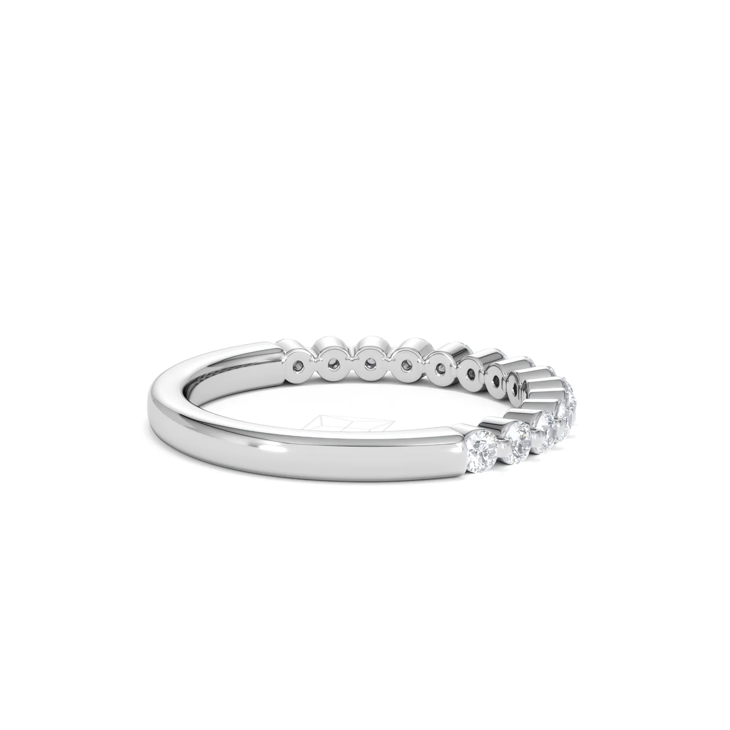Solstice 0.35ct Lab Diamond Half Eternity Ring F/VS in 9k White Gold - Image 36