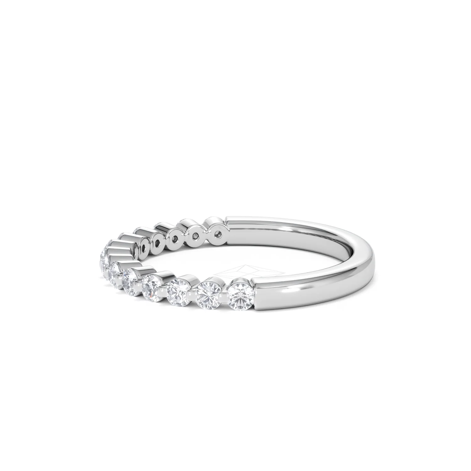Solstice 0.35ct Lab Diamond Half Eternity Ring F/VS in 9k White Gold - Image 71