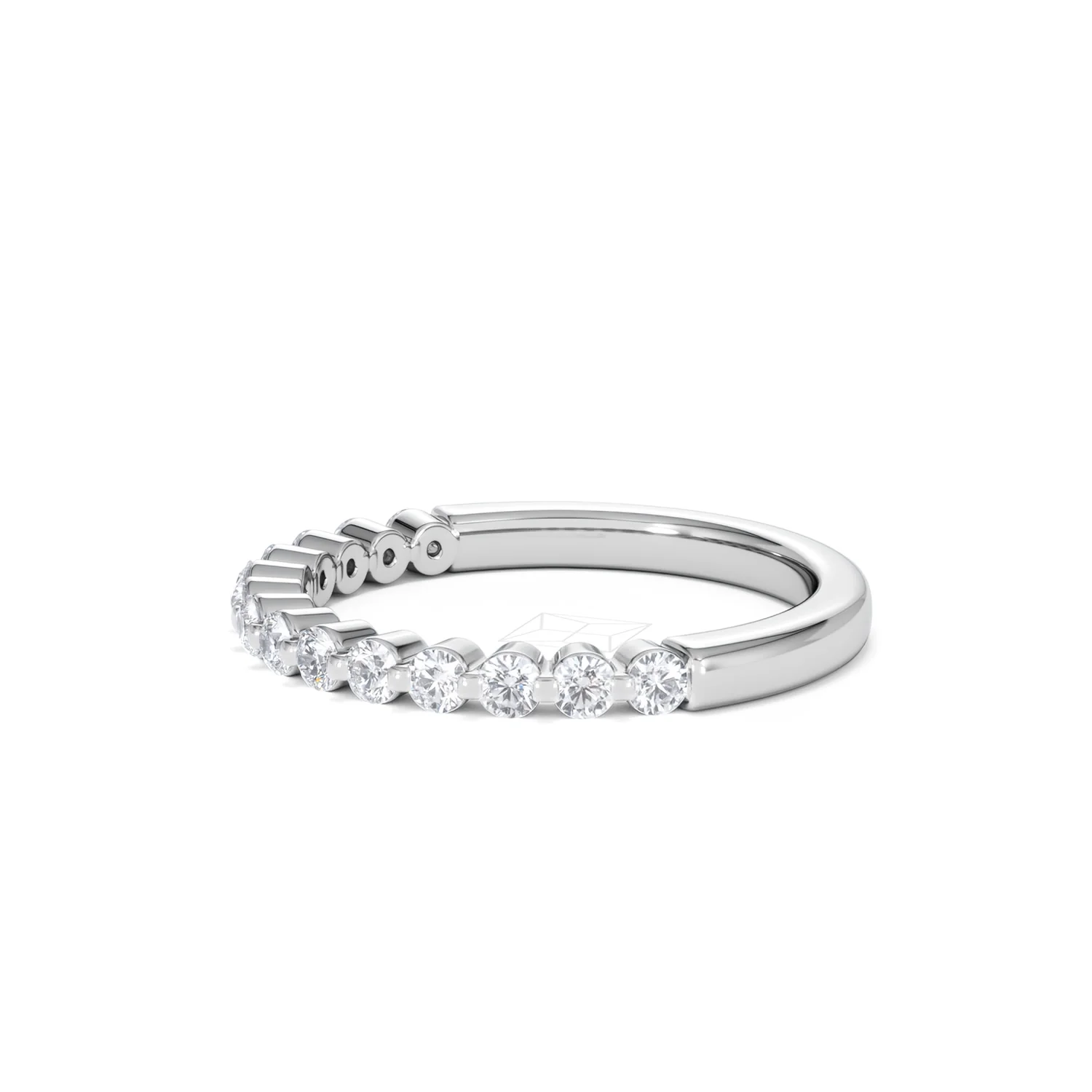 Solstice 0.35ct Lab Diamond Half Eternity Ring F/VS in 9k White Gold - Image 75