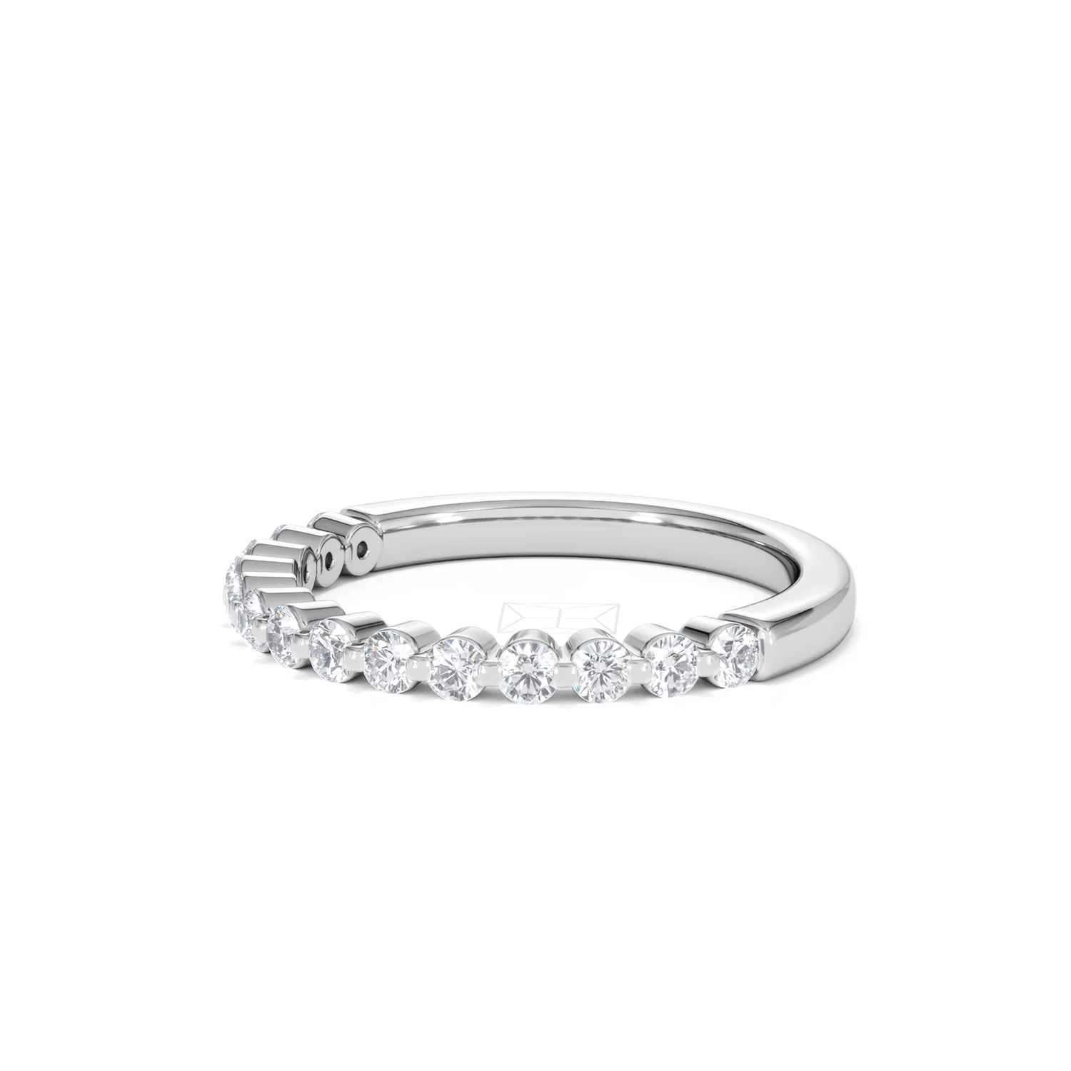 Solstice 0.35ct Lab Diamond Half Eternity Ring F/VS in 9k White Gold - Image 79