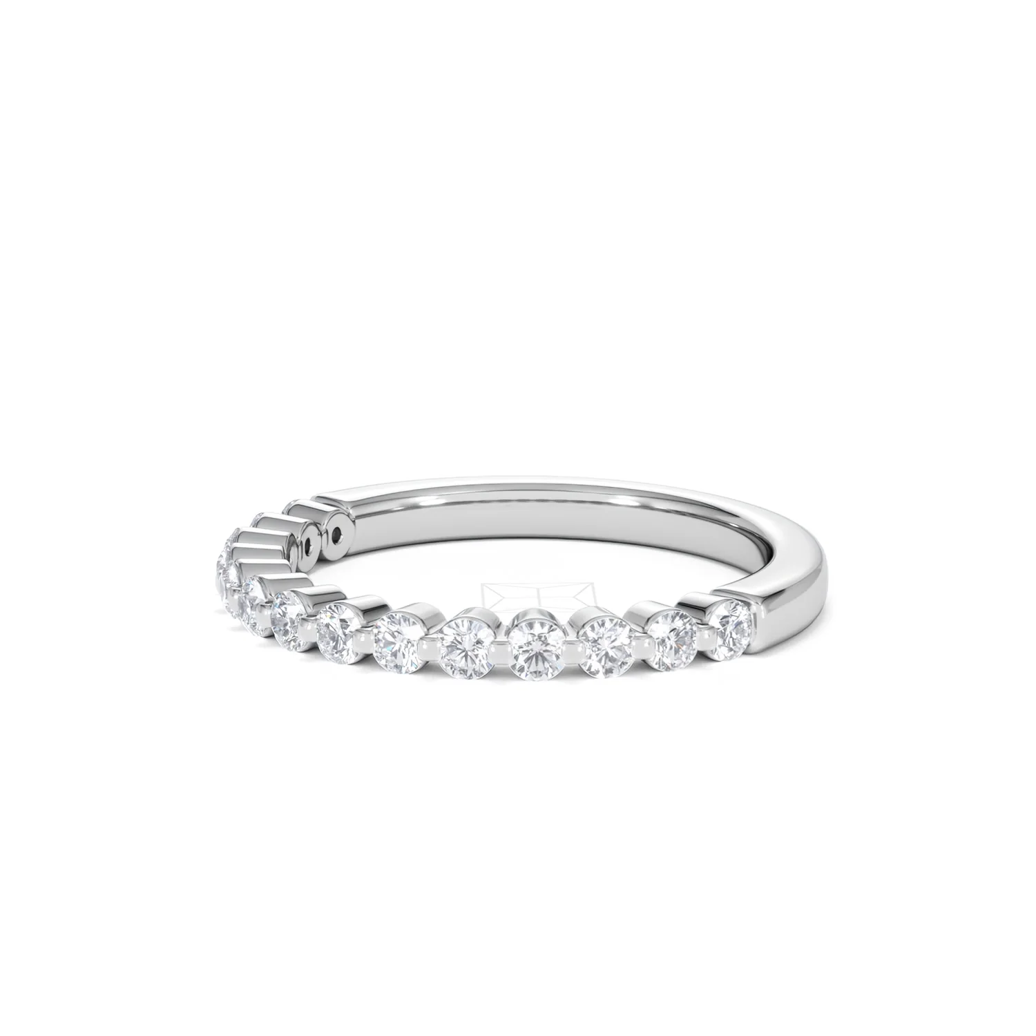 Solstice 0.35ct Lab Diamond Half Eternity Ring F/VS in 9k White Gold - Image 80