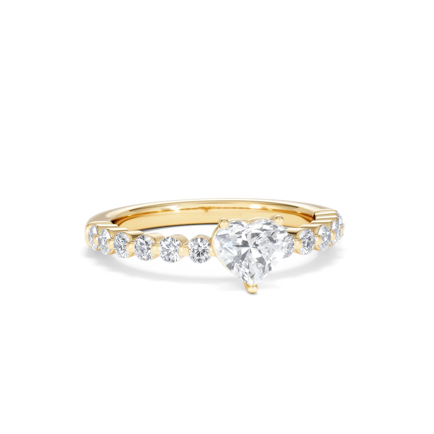 Solstice Heart Cut 0.80ct Lab Diamond Engagement Ring F/VS in 9k Gold - Image 13