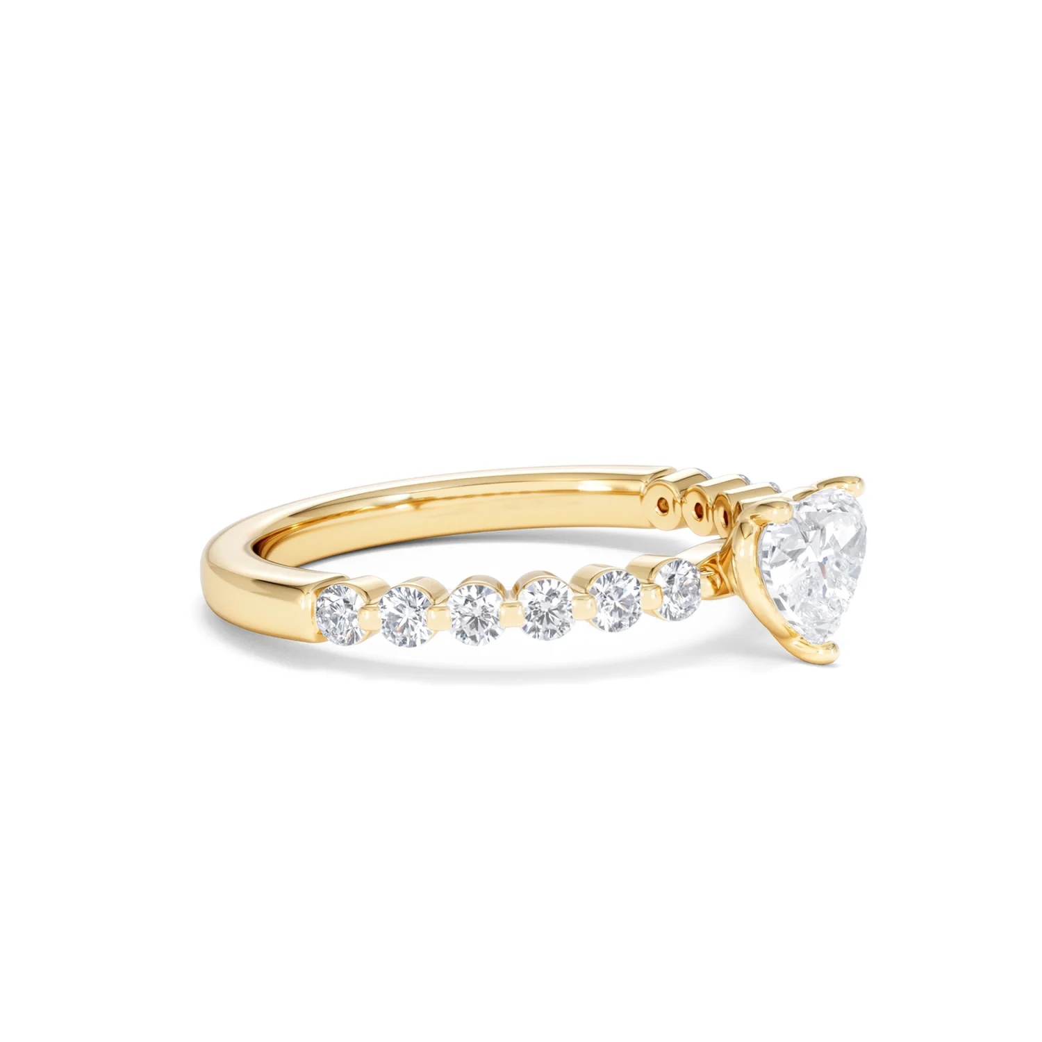 Solstice Heart Cut 0.80ct Lab Diamond Engagement Ring F/VS in 9k Gold - Image 22