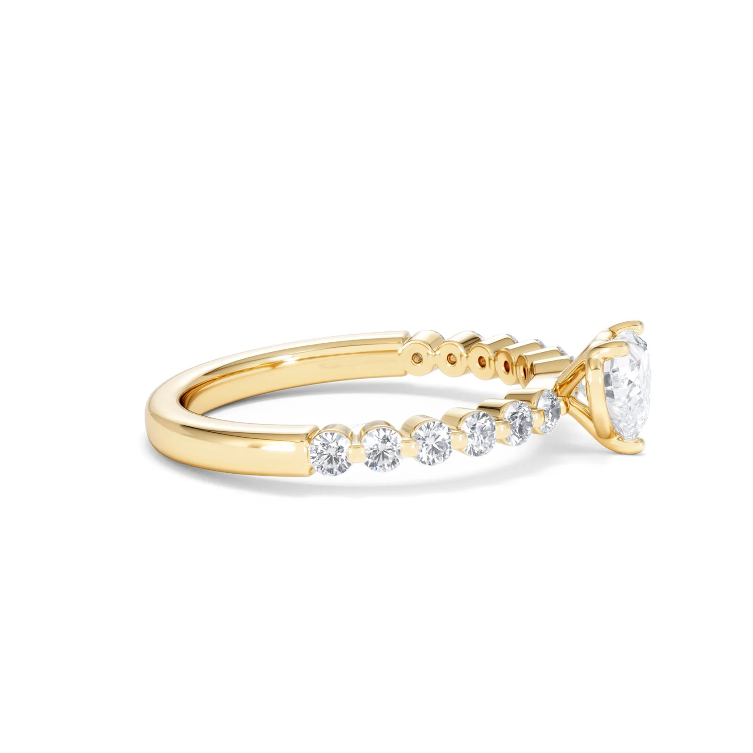 Solstice Heart Cut 0.80ct Lab Diamond Engagement Ring F/VS in 9k Gold - Image 27