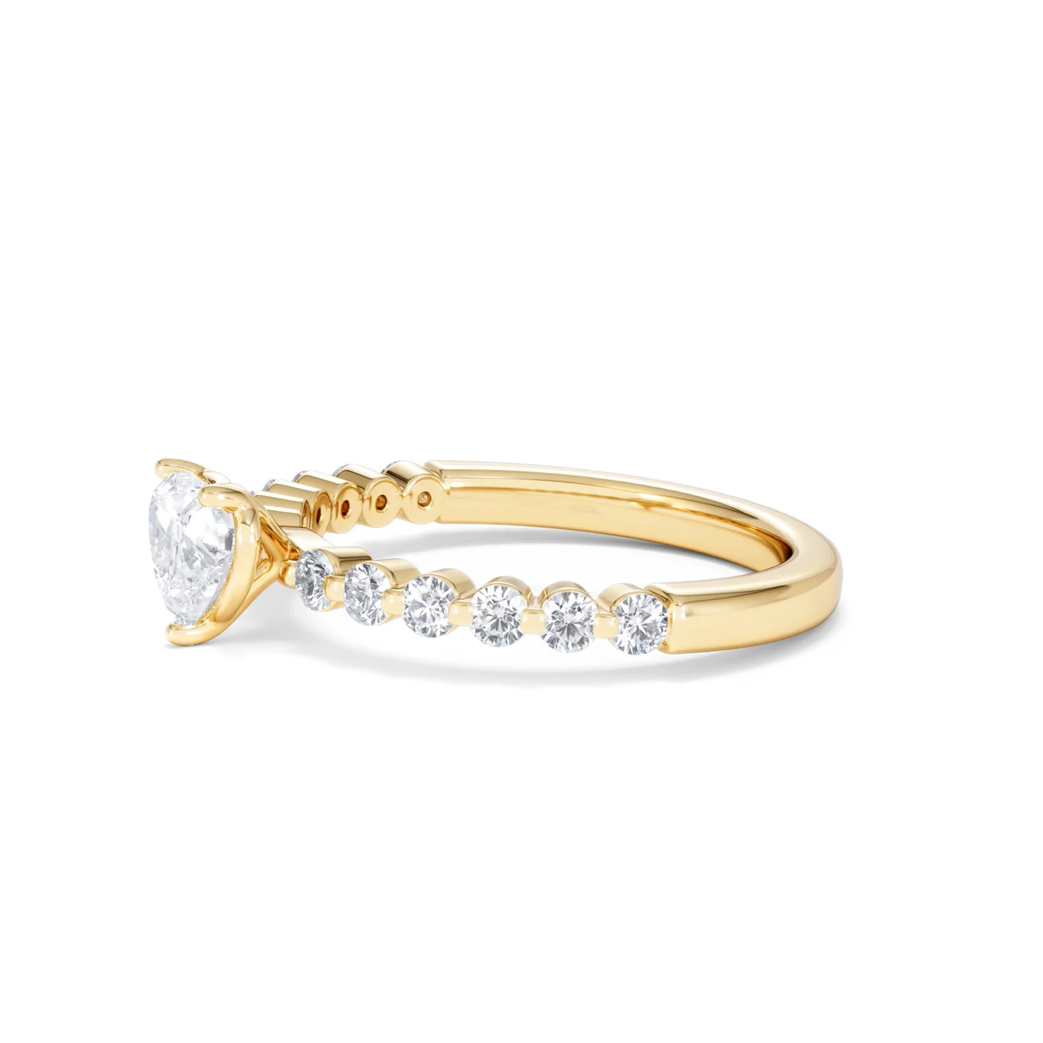 Solstice Heart Cut 0.80ct Lab Diamond Engagement Ring F/VS in 9k Gold - Image 75