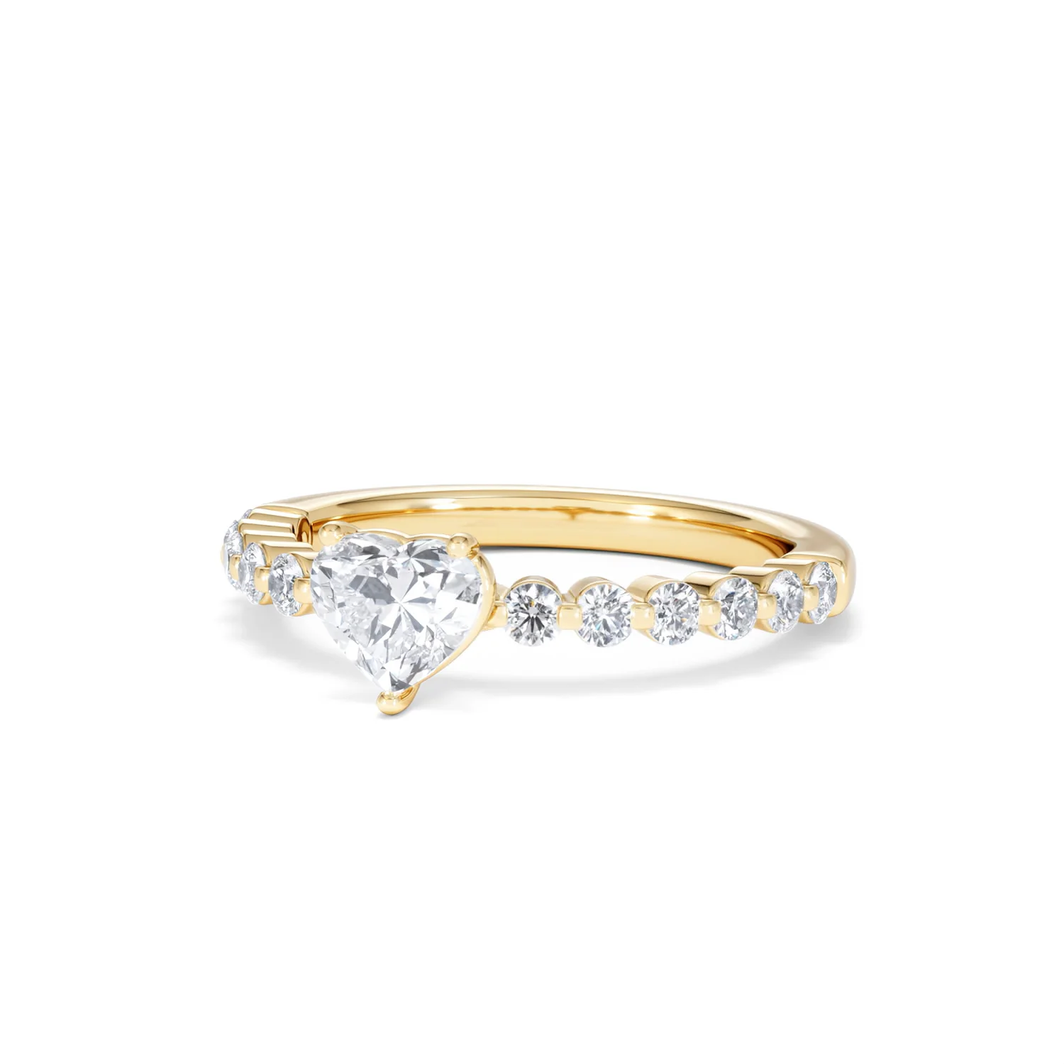 Solstice Heart Cut 0.80ct Lab Diamond Engagement Ring F/VS in 9k Gold - Image 85