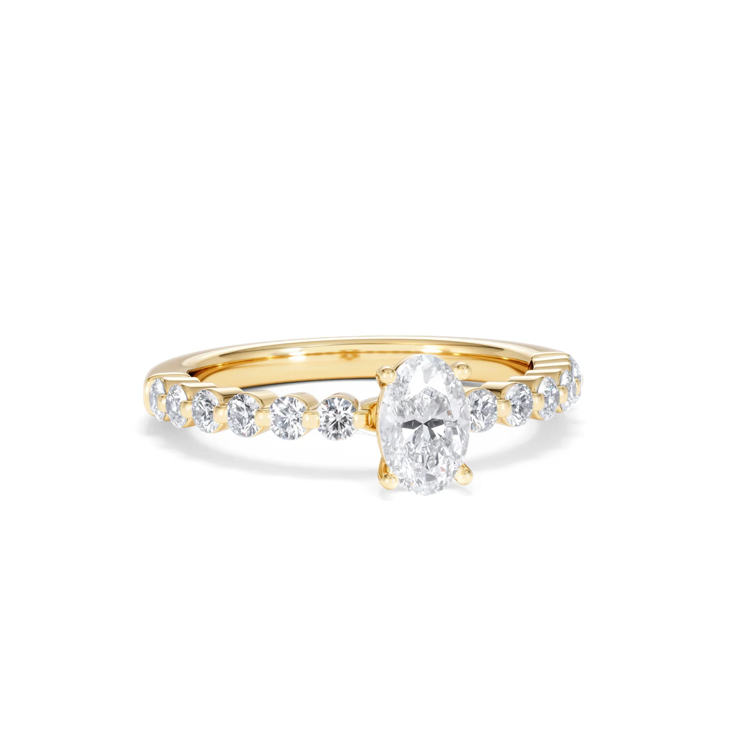 Solstice Oval Cut 0.80ct Lab Diamond Engagement Ring F/VS in 9k Gold - Image 13