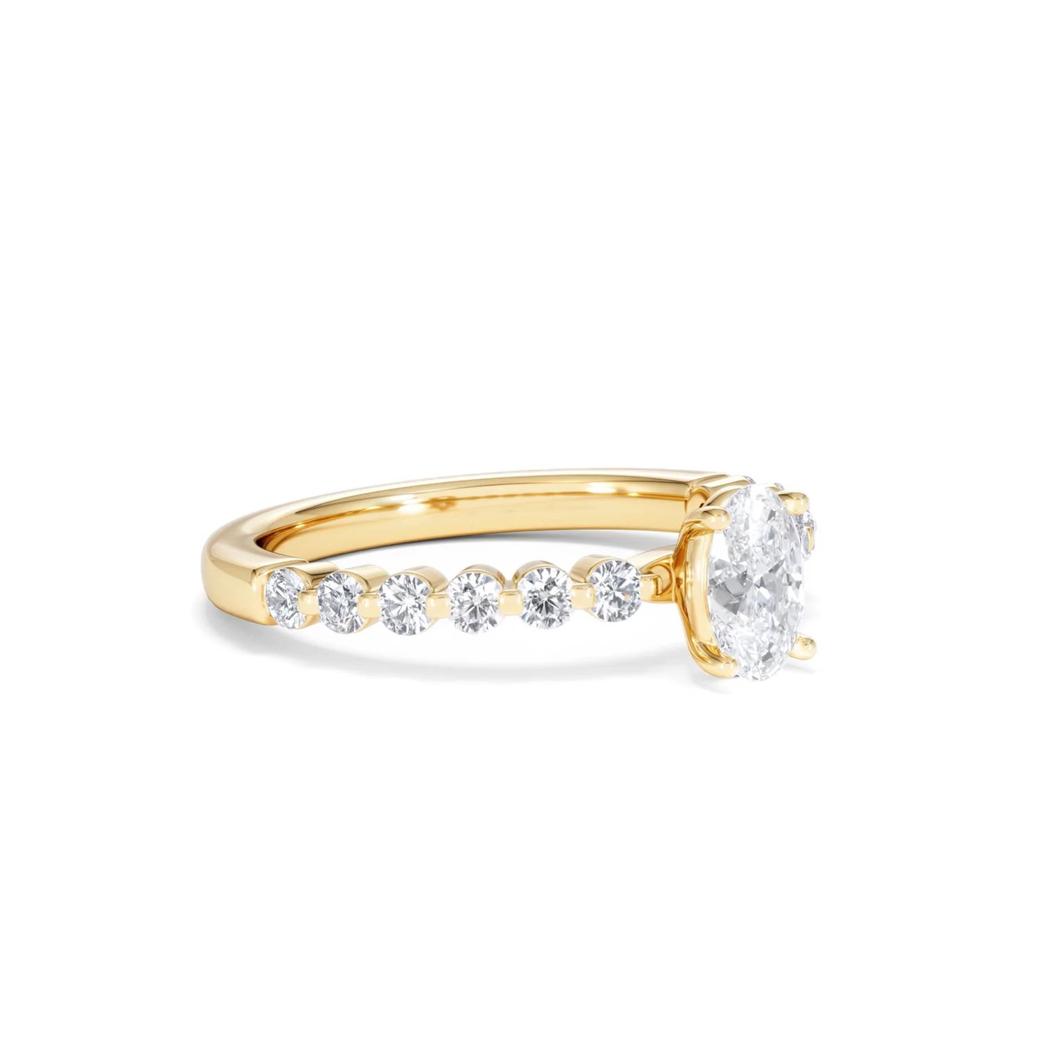 Solstice Oval Cut 0.80ct Lab Diamond Engagement Ring F/VS in 9k Gold - Image 19