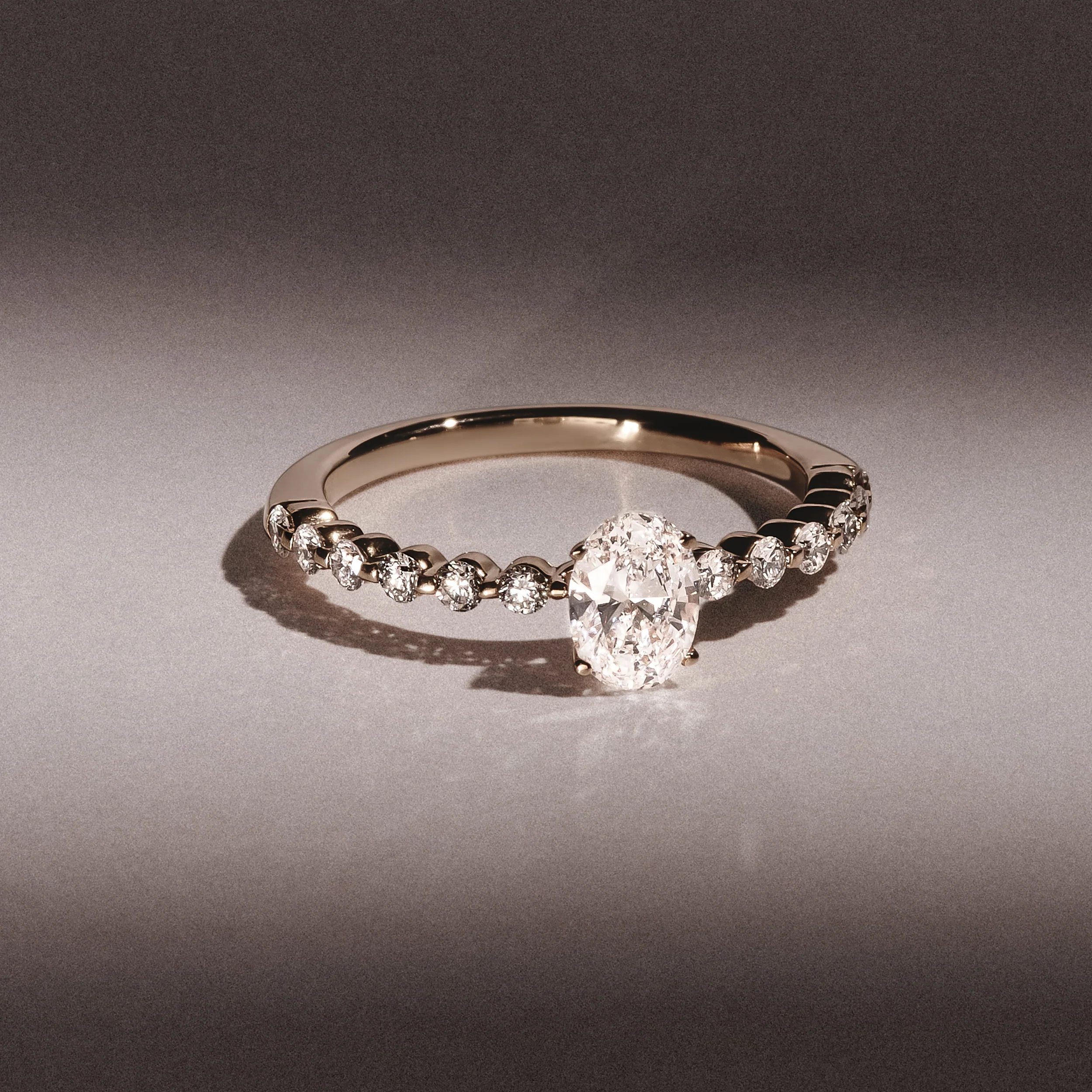 Solstice Oval Cut 0.80ct Lab Diamond Engagement Ring F/VS in 9k Gold - Image 7