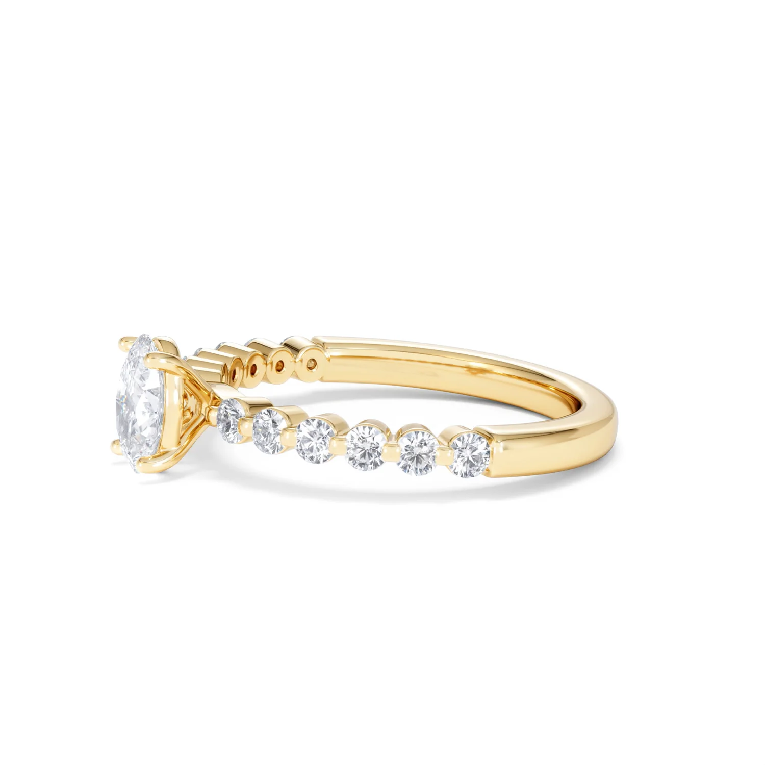 Solstice Oval Cut 0.80ct Lab Diamond Engagement Ring F/VS in 9k Gold - Image 75