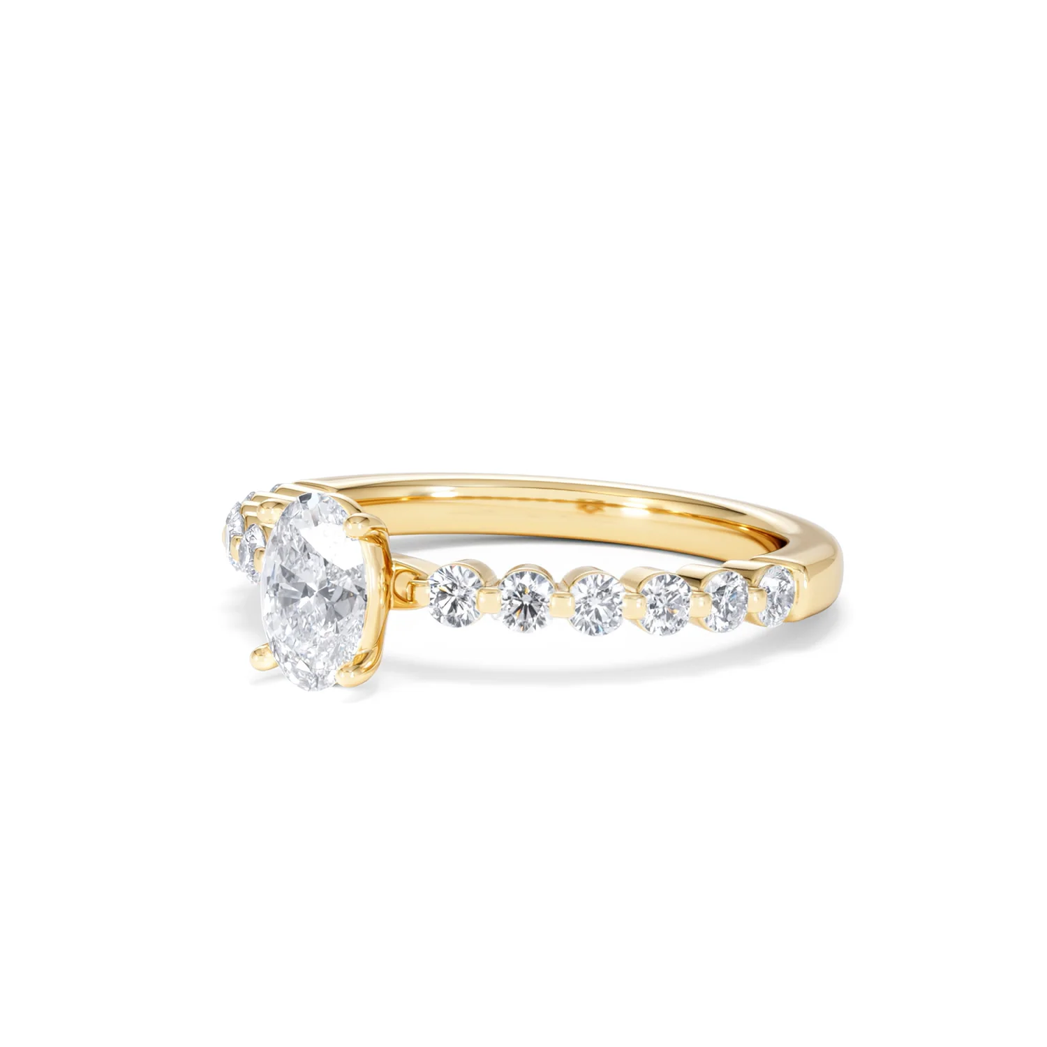 Solstice Oval Cut 0.80ct Lab Diamond Engagement Ring F/VS in 9k Gold - Image 82