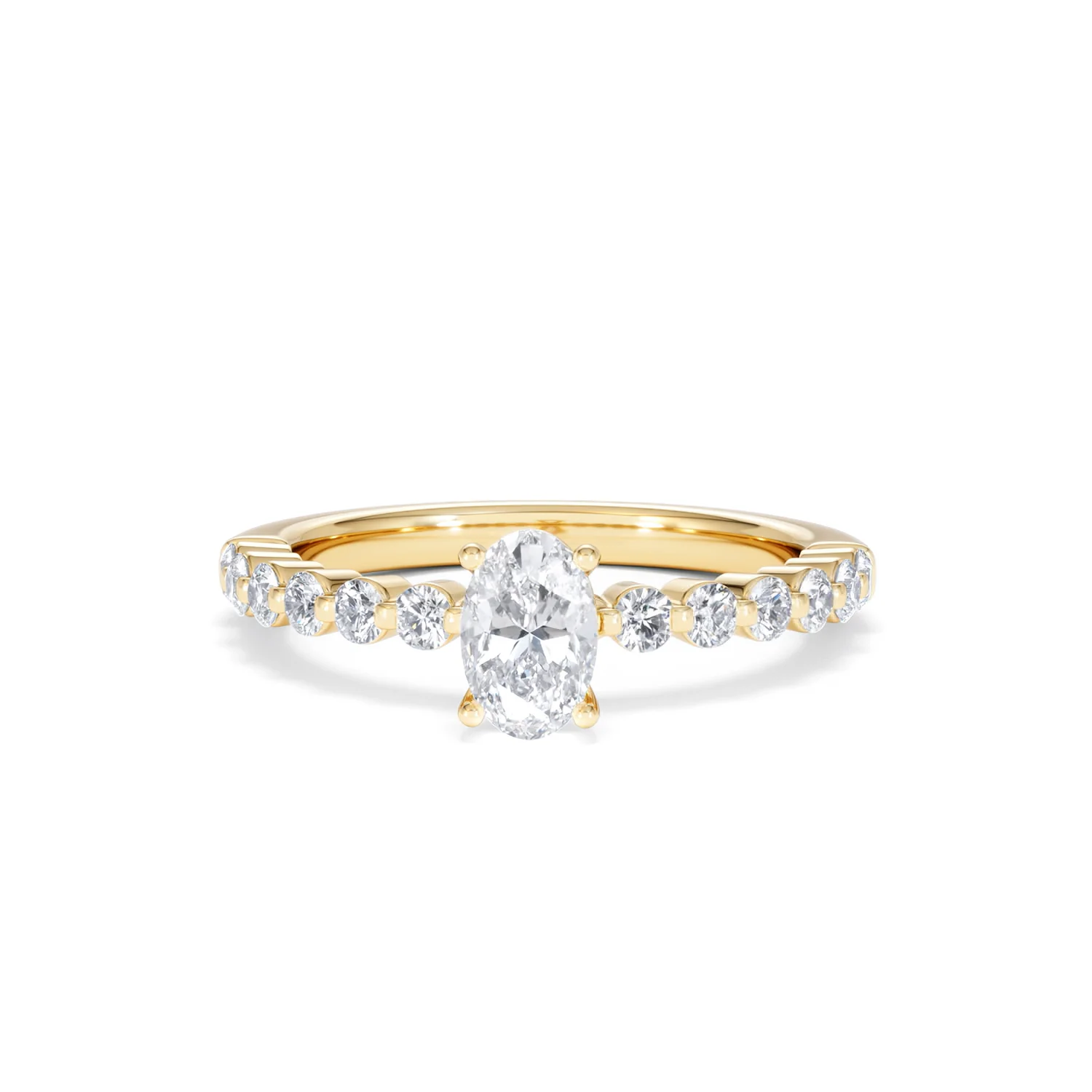 Solstice Oval Cut 0.80ct Lab Diamond Engagement Ring F/VS in 9k Gold - Image 89